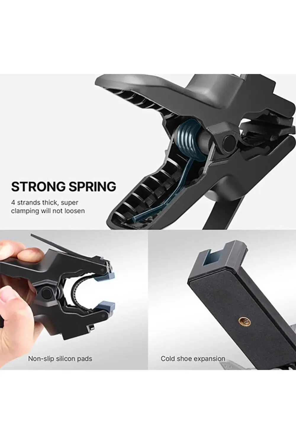 MP-4 Aksiyon Kamera ve Telefon Jaws Kıskaç Aparatı