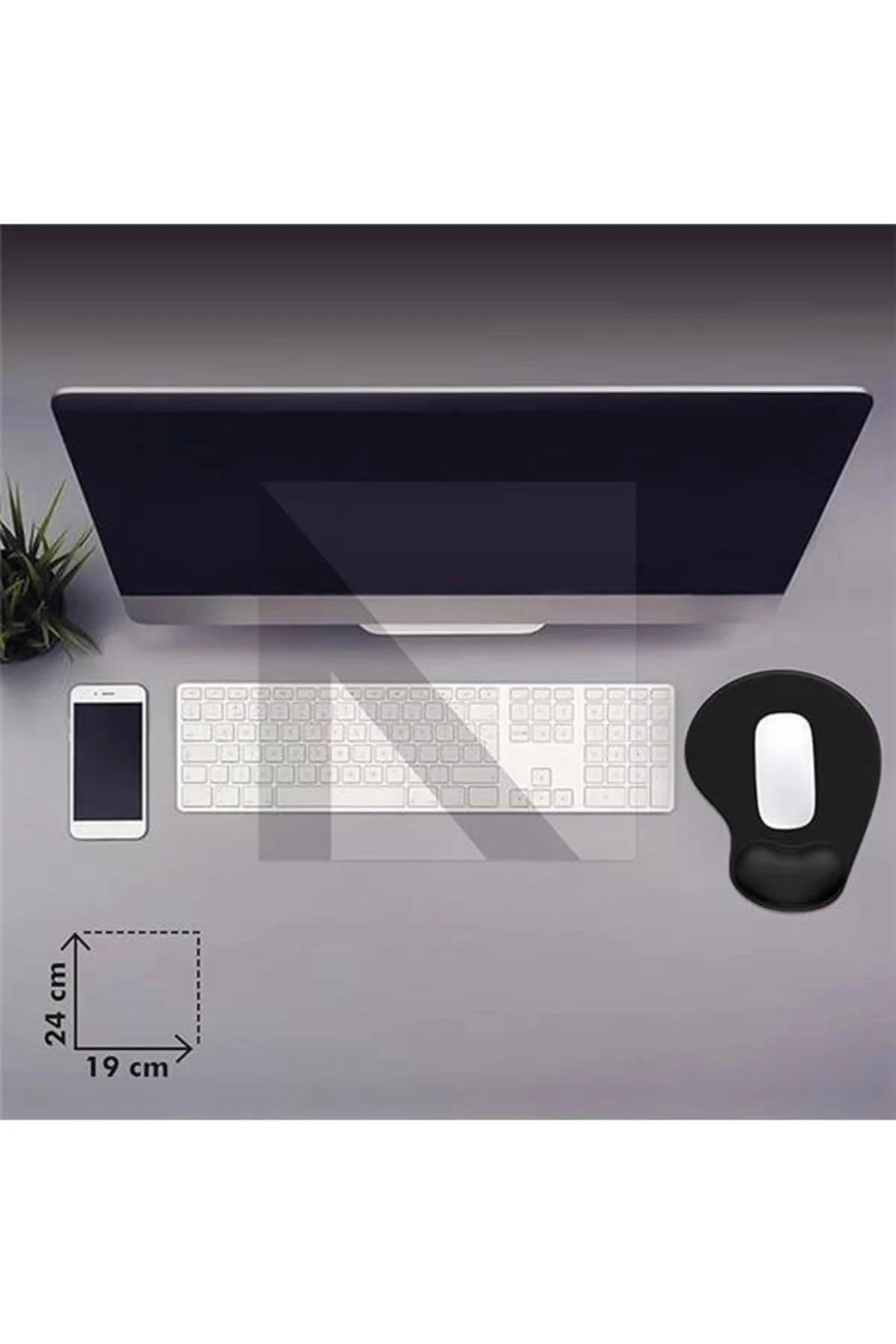 MP01 - Elips Bilek Destekli Mouse Pad | Konforlu, Kaymaz Taban, E