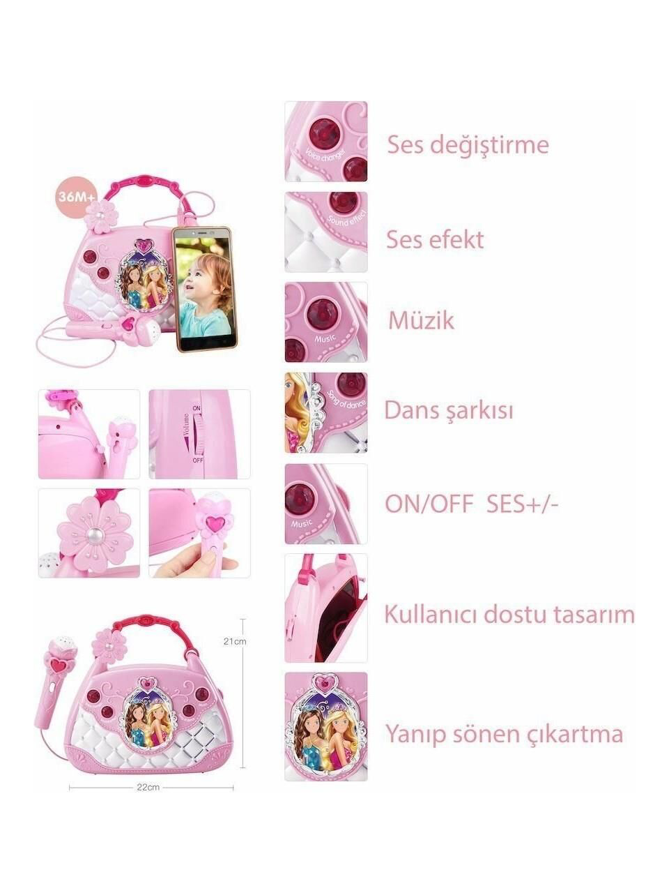 MP3 VE MİKROFONLU PARTİ MÜZİK EL ÇANTASI