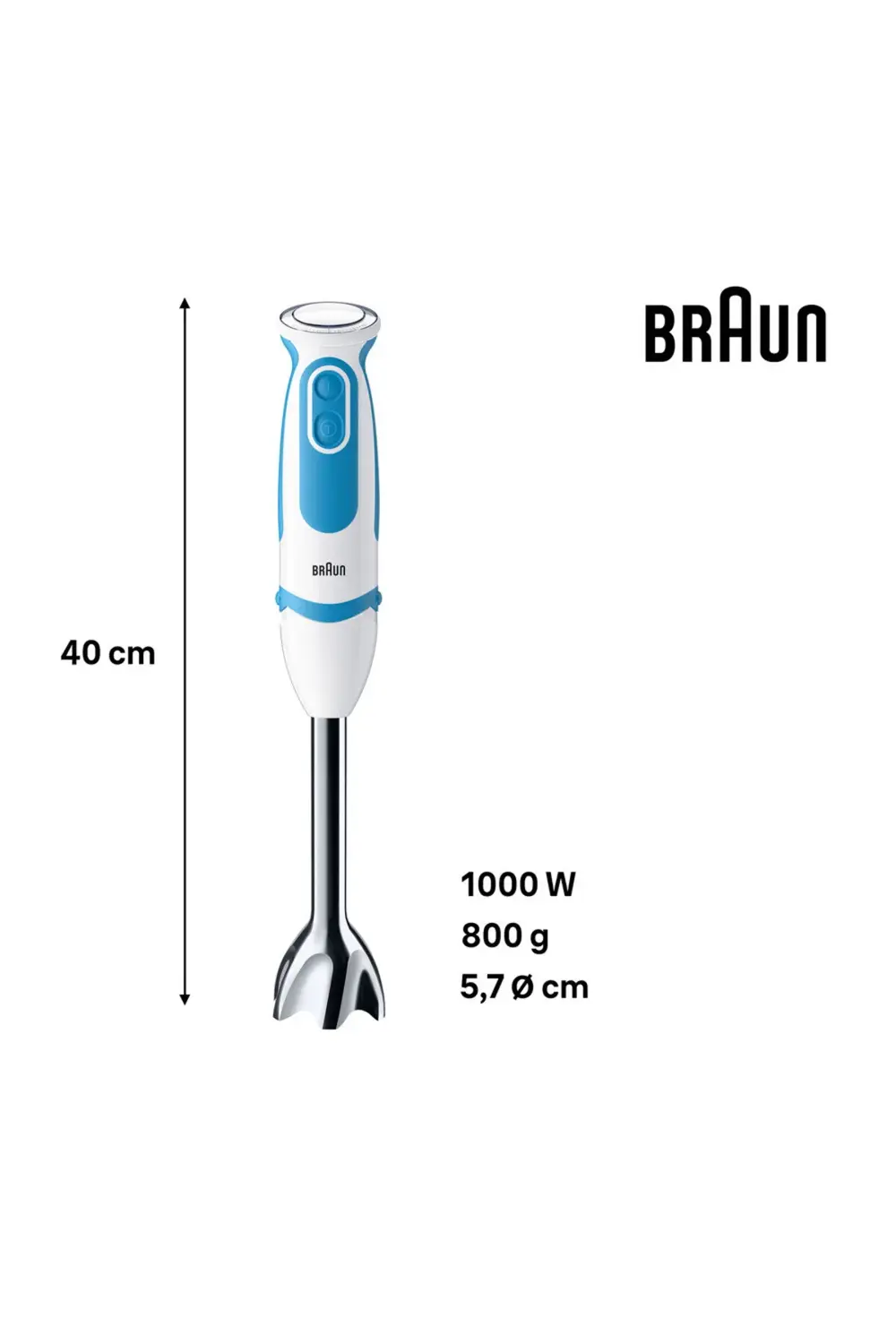 Braun Mq5251whbl Multiquick 5 Vario 1000 W El Blender Seti