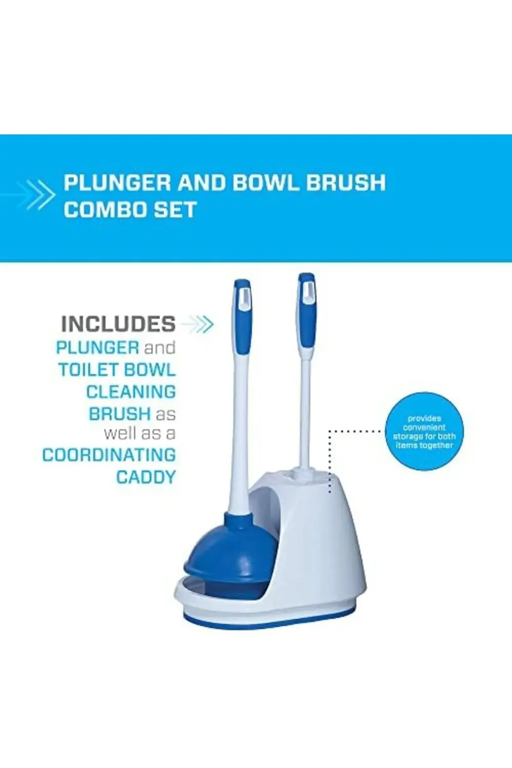 Mr. 440436 Turbo piston ve kase fırça Caddy set (Beyaz/Mavi, 2) 3