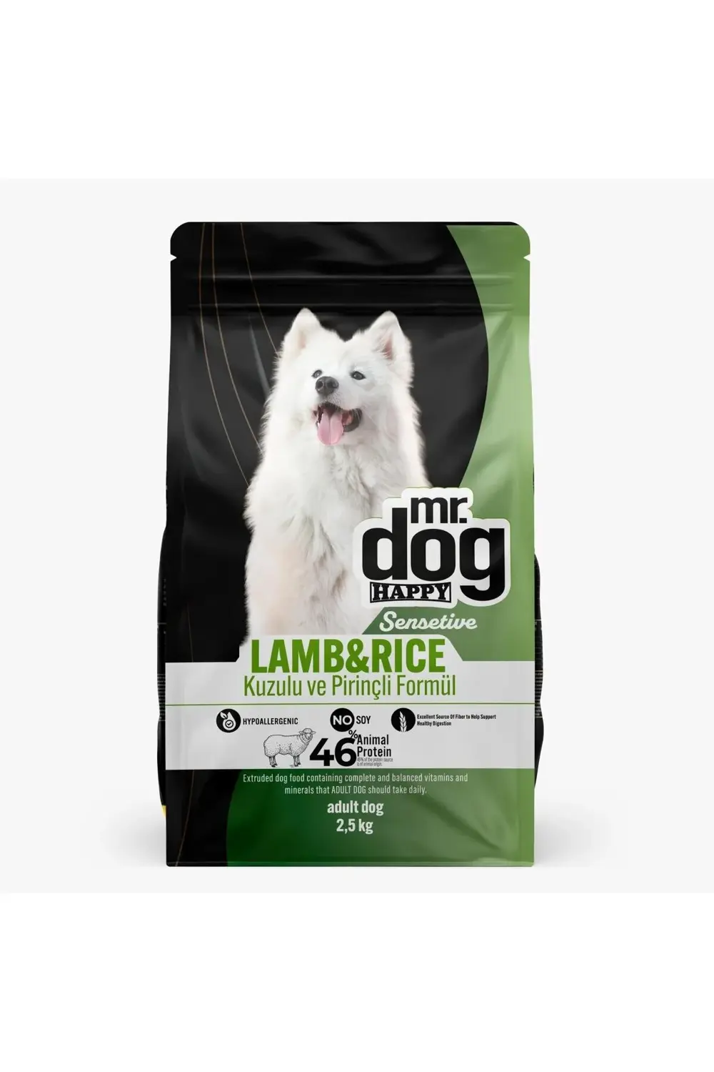 Mr. Dog Happy Kuzu Etli Ve Pirinçli Yetişkin Köpek Maması 2,5 KG