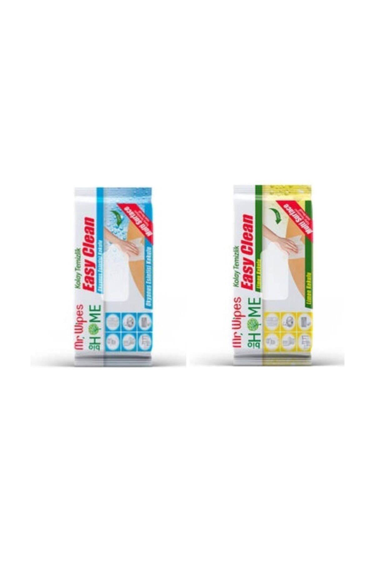 Mr. Wipes Easy Clean Temizleme Mendil Limon Ve Okyanus Kokulu 80 