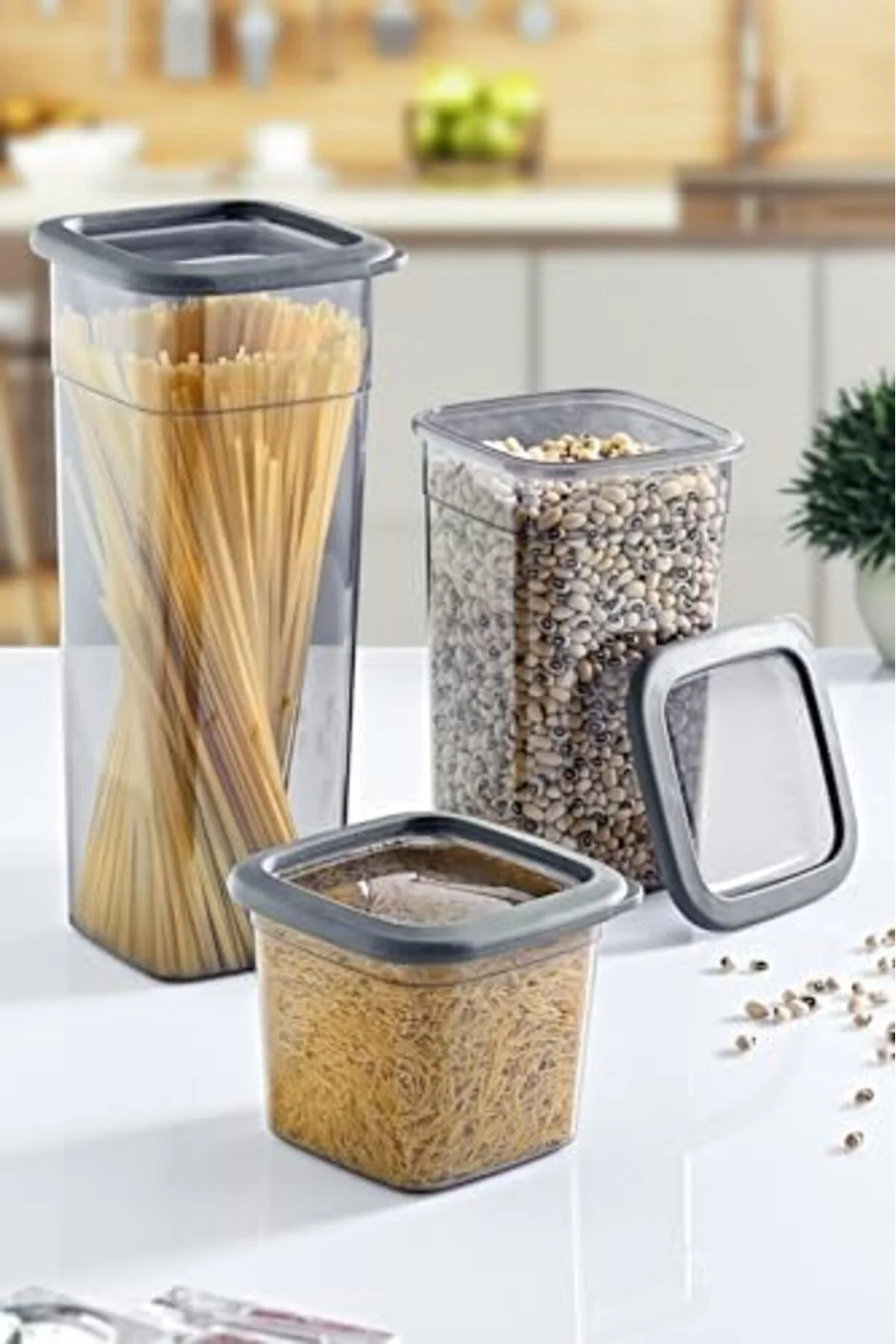 Mrçeliksell 2'Li Set Skali Kare Saklama Kabı (2'şer adet 740 ml, Mrçeliksell 2'Li Set Skali Kare Saklama Kabı (2'şer adet 740 ml,