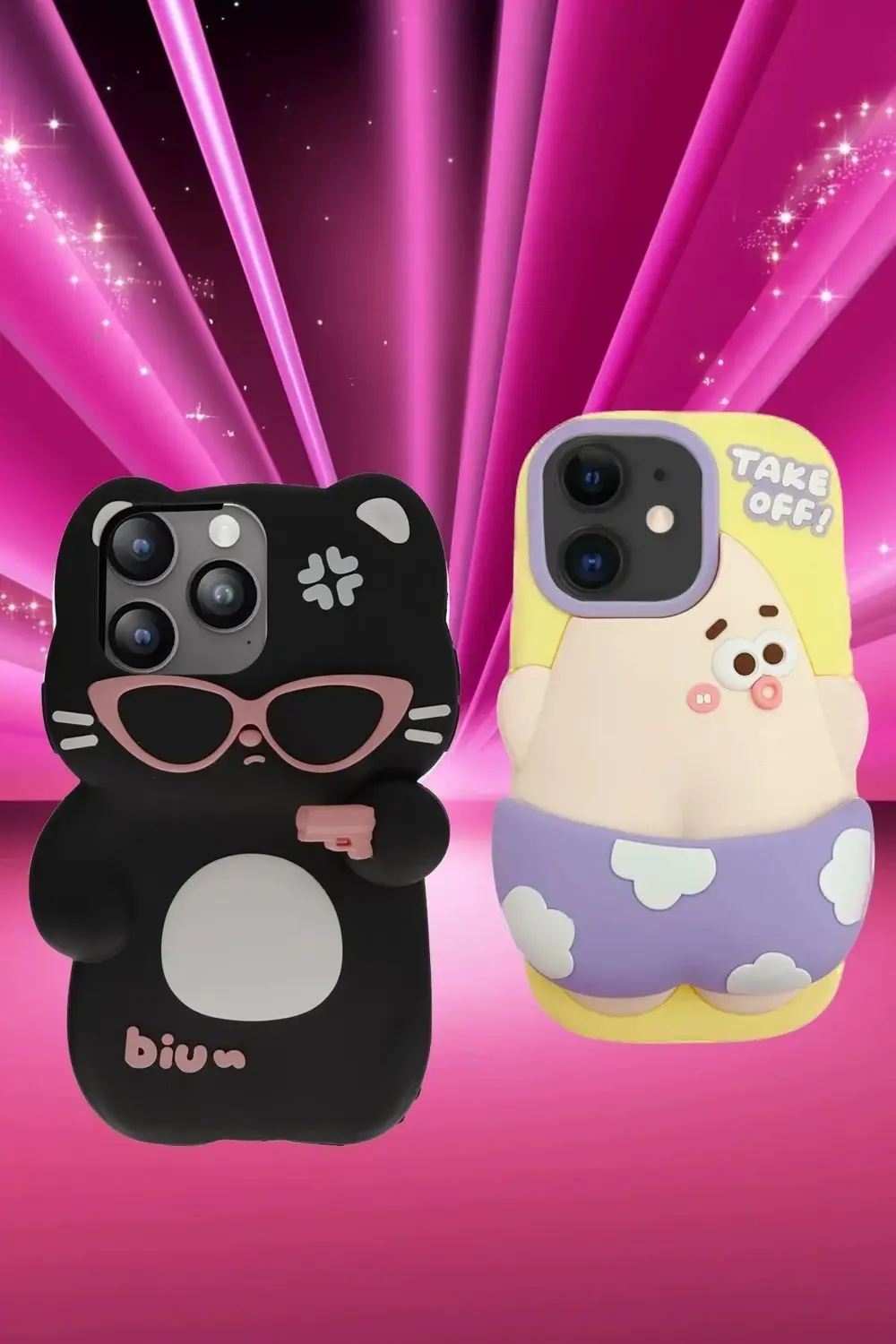 mrpurple iPhone 15 Pro Kılıf Poky Karakter Silikon Kapak - Desen