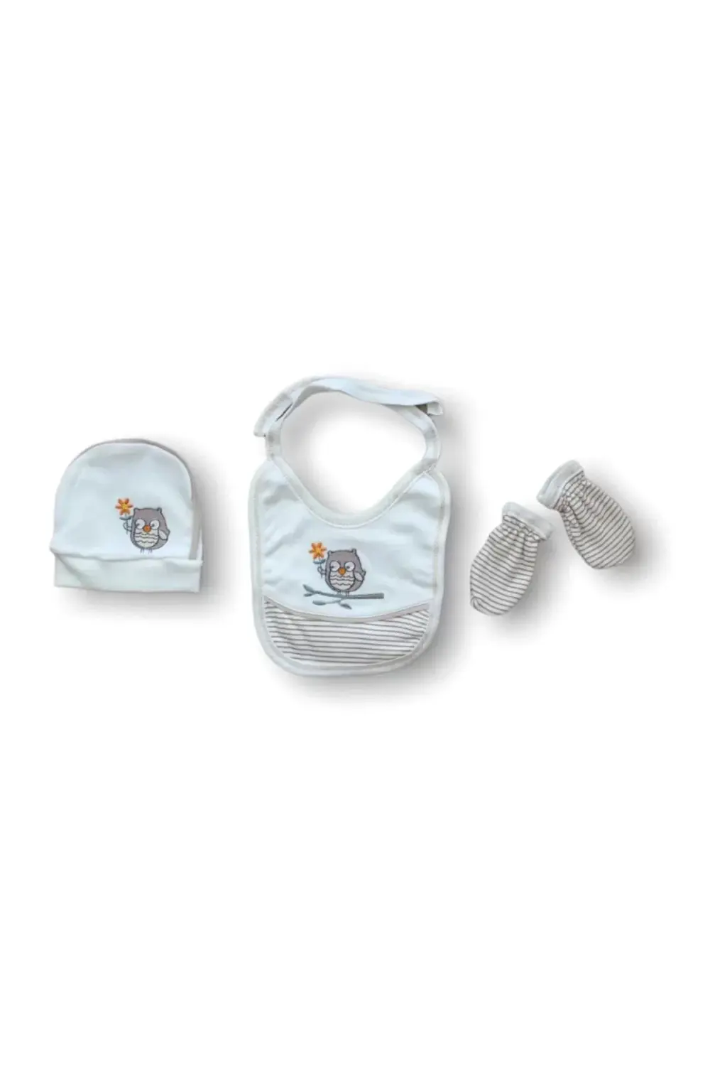 mrpurple Romantik Çift Baykuş Nakışlı 5li Zıbın Takımı Hastane Çı