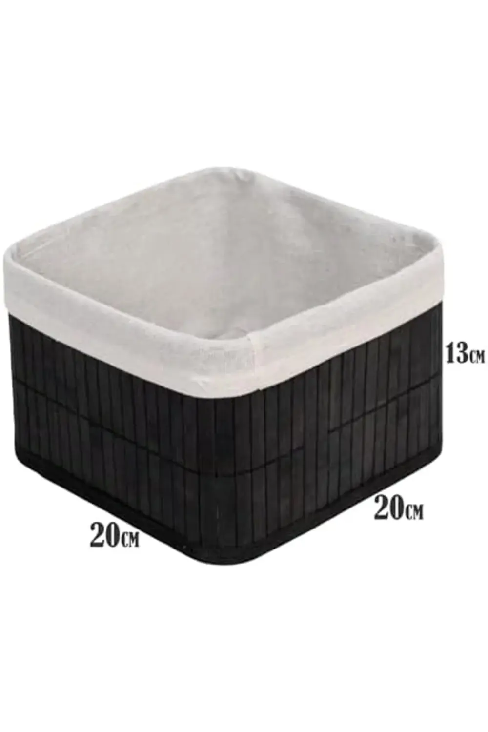 mrtshoppng Bambu Çok Amaçlı Saklama Kutusu Düzenleyici Kare Organ