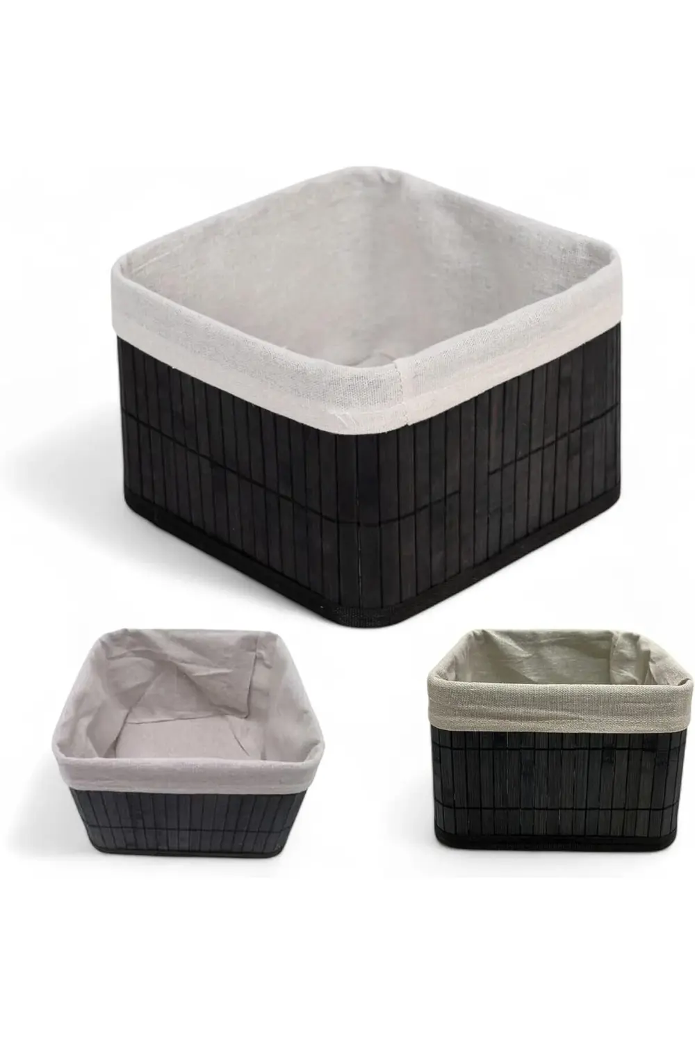 mrtshoppng Bambu Çok Amaçlı Saklama Kutusu Düzenleyici Kare Organ