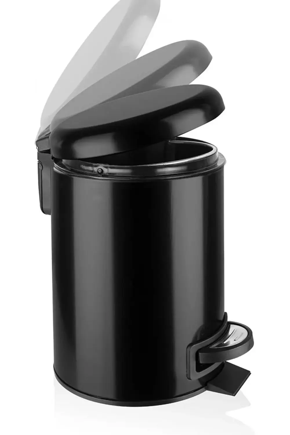 mrtshoppng Paslanmaz Pedallı Çöp Kovası Siyah 12 LT (000302-3) mr
