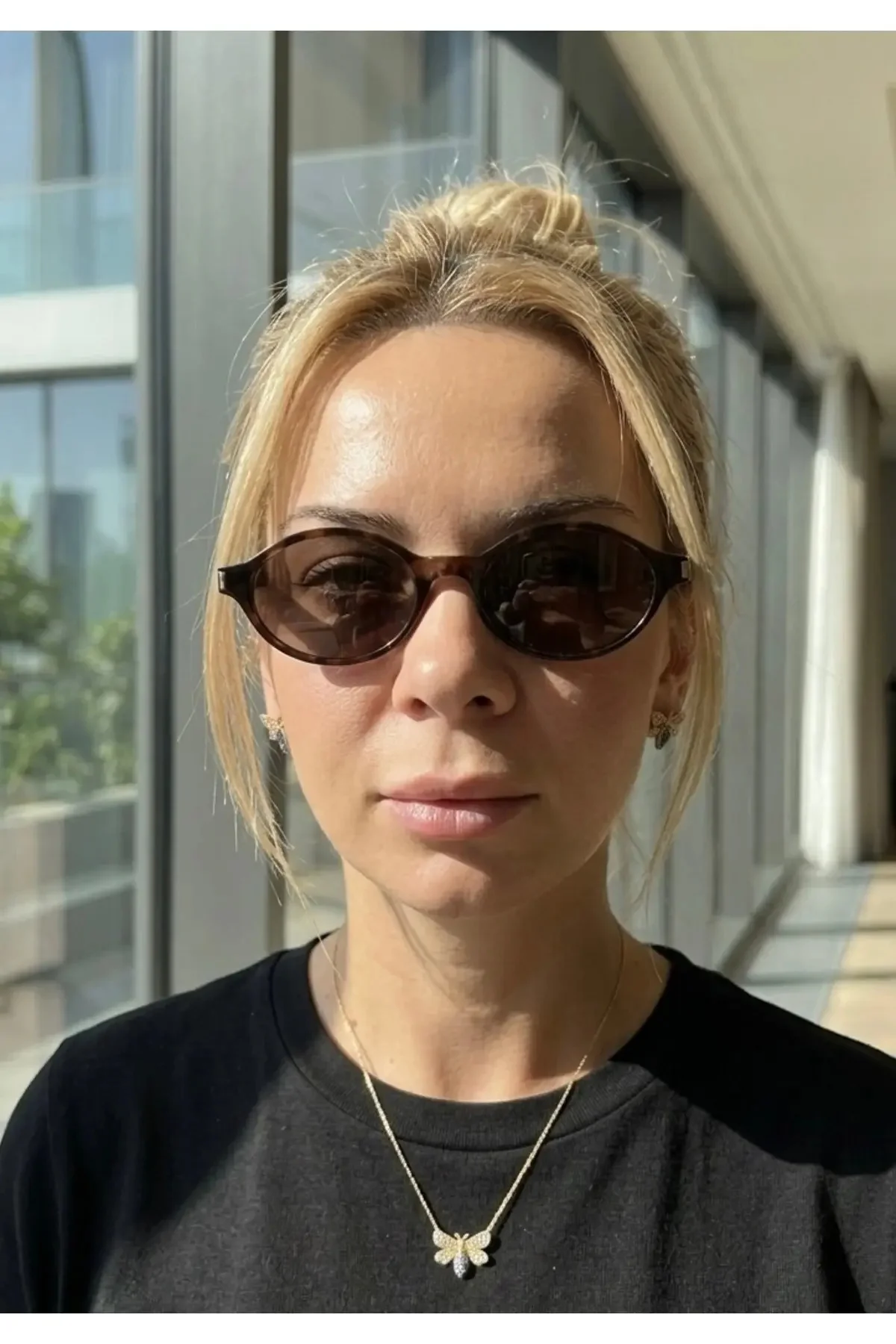MS 200 C53 Kahverengi Gold Detaylı Tarz Kadın Güneş Gözlüğü