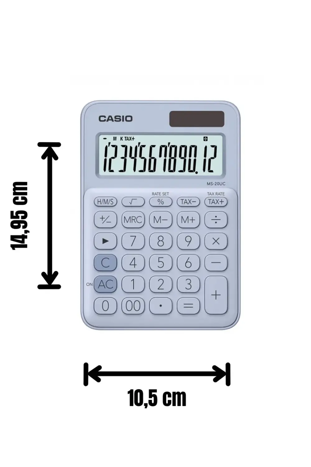 Ms-20uc-lb 12 Hane Açık Mavi Masa Üstü Hesap Makinesi