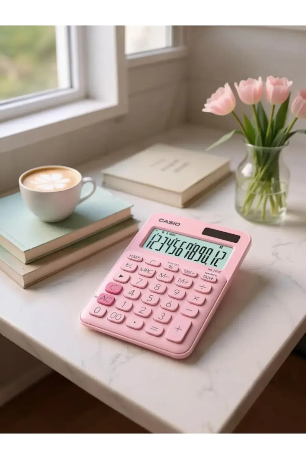 Ms-20uc-pk 12 Hane Açık Pembe Masa Üstü Hesap Makinesi