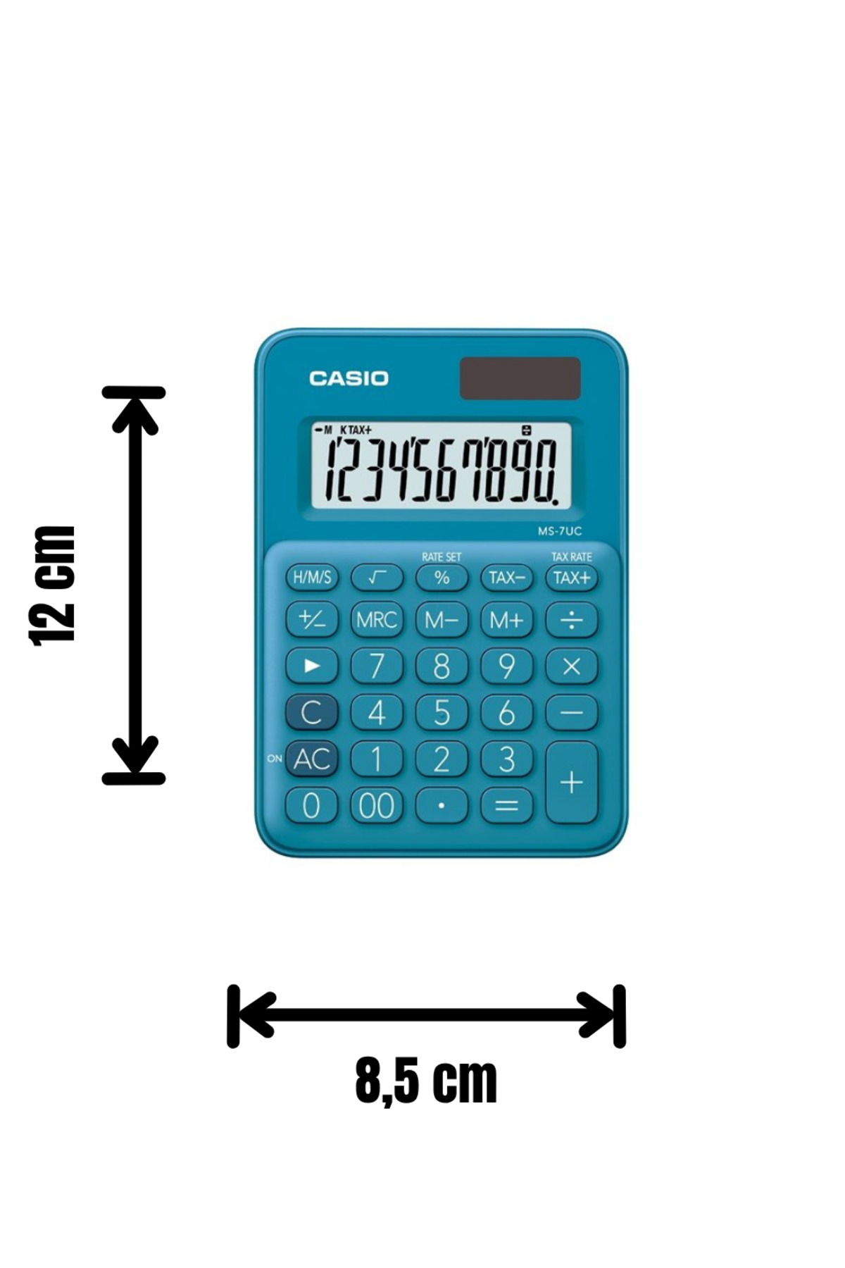 Casio Ms-7Uc-Bu 10 Hane Mavi Masa Üstü Hesap Makinesi