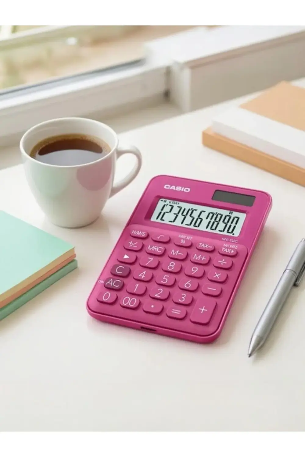 Ms-7uc-rd 10 Hane Pembe Masa Üstü Hesap Makinesi