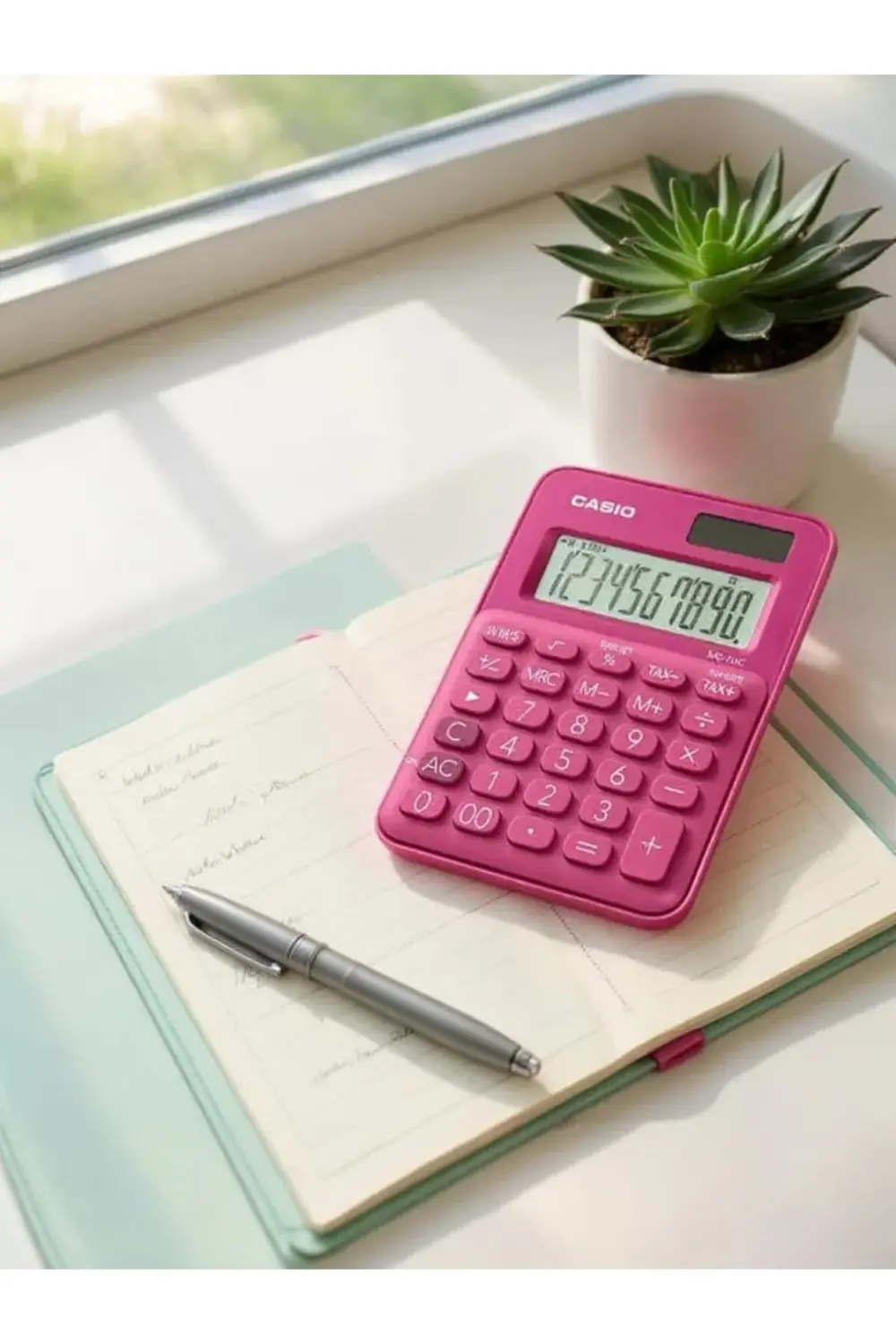 Ms-7uc-rd 10 Hane Pembe Masa Üstü Hesap Makinesi