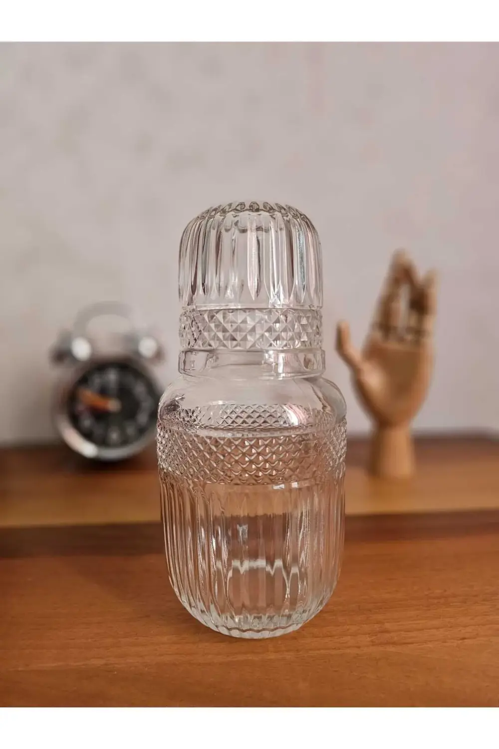 Ms Morry Başucu Cam Sürahi Ve Bardak Şeffaf Renk