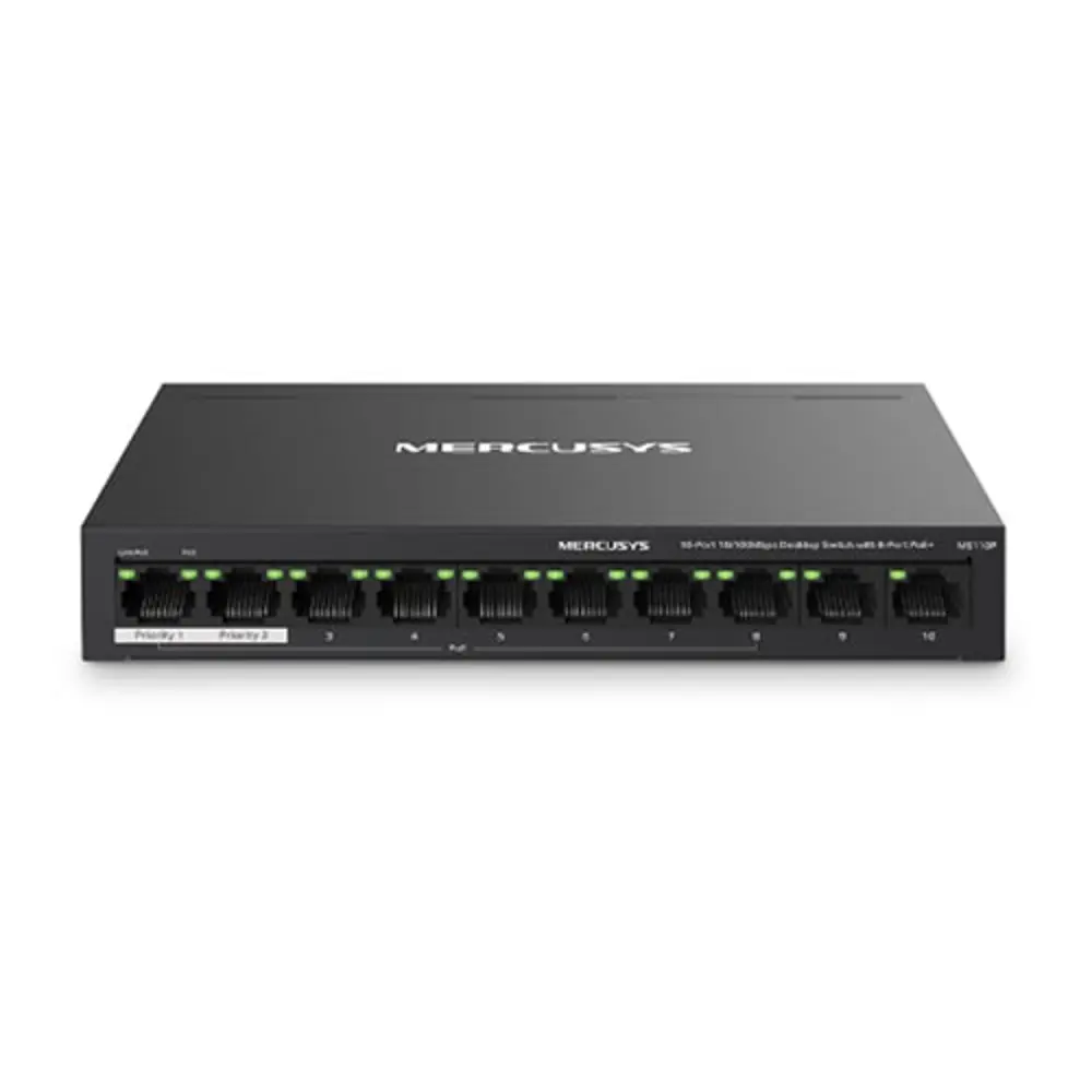 MS110P 10-Port Desktop Switch (8 Port PoE+)