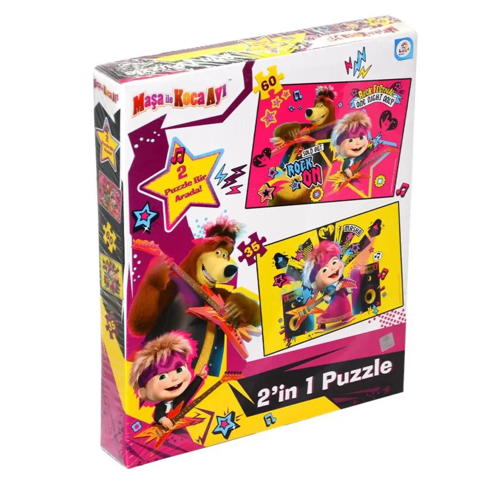 MS7579 Laço Kids Maşa ile Koca Ayı 2 Puzzle 1 Kutuda / 35+60 Parç MS7579 Laço Kids Maşa ile Koca Ayı 2 Puzzle 1 Kutuda / 35+60 Parç