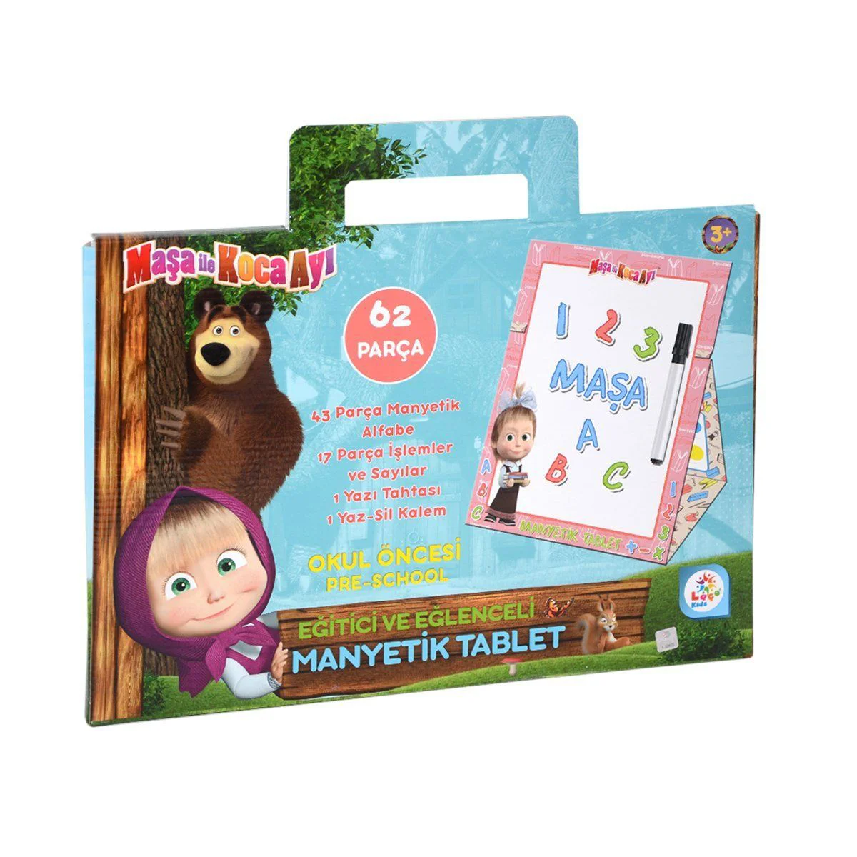 MS7582 Laço, Maşa ile Ka Ayı Manyetik Tablet / +3 yaş Fiyatı, Yorumları ve Özellikleri