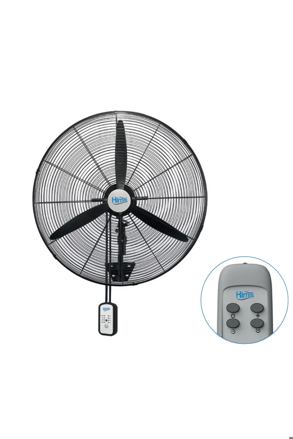 Hims Msa Hims-Hef-Dk650-65Cm Sanayi Tipi Duvar Tipi Kumandali Vantilat