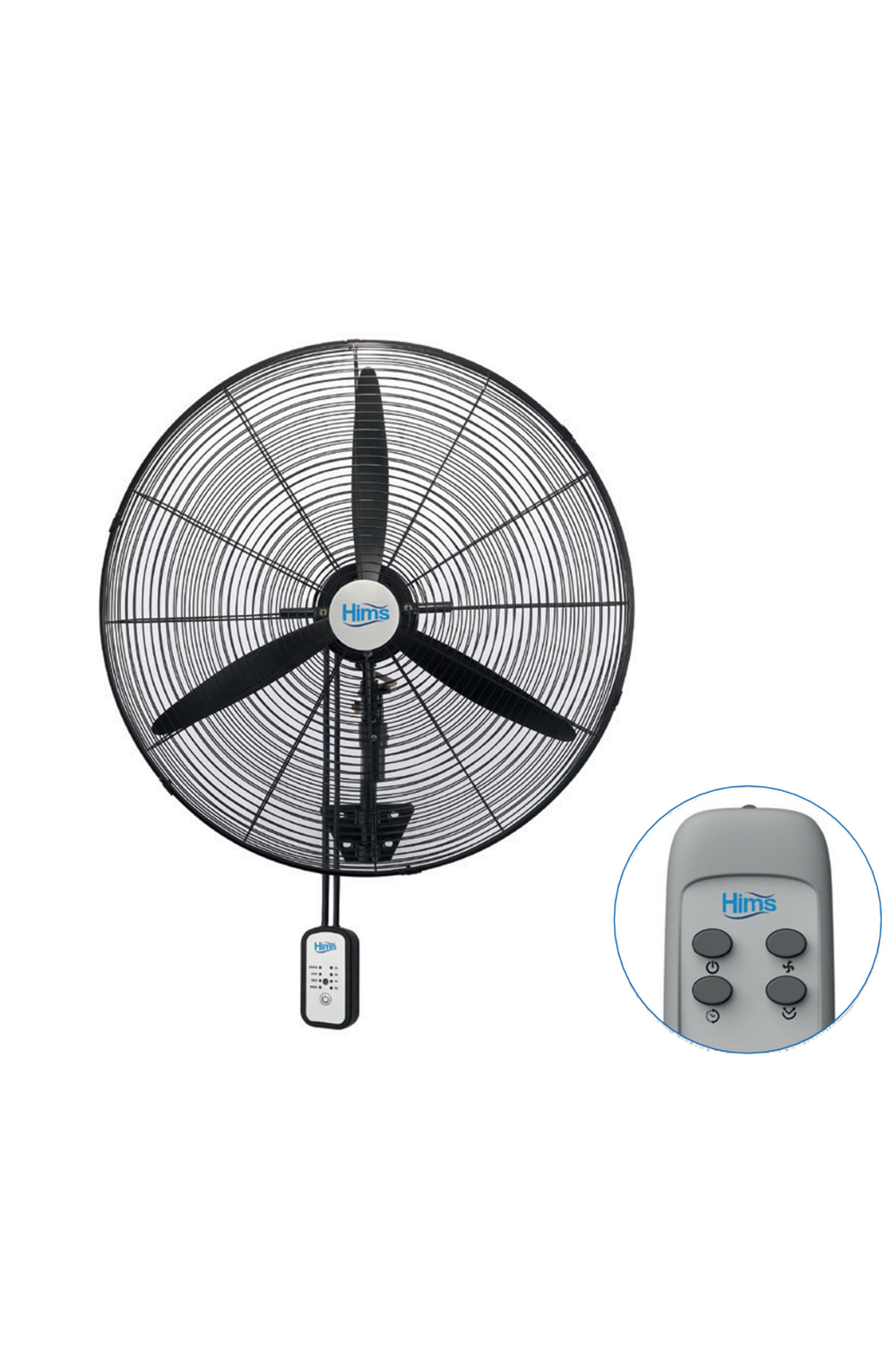 MSA HİMS-HEF-DK650-65CM SANAYİ TİPİ DUVAR TİPİ KUMANDALI VANTİLAT