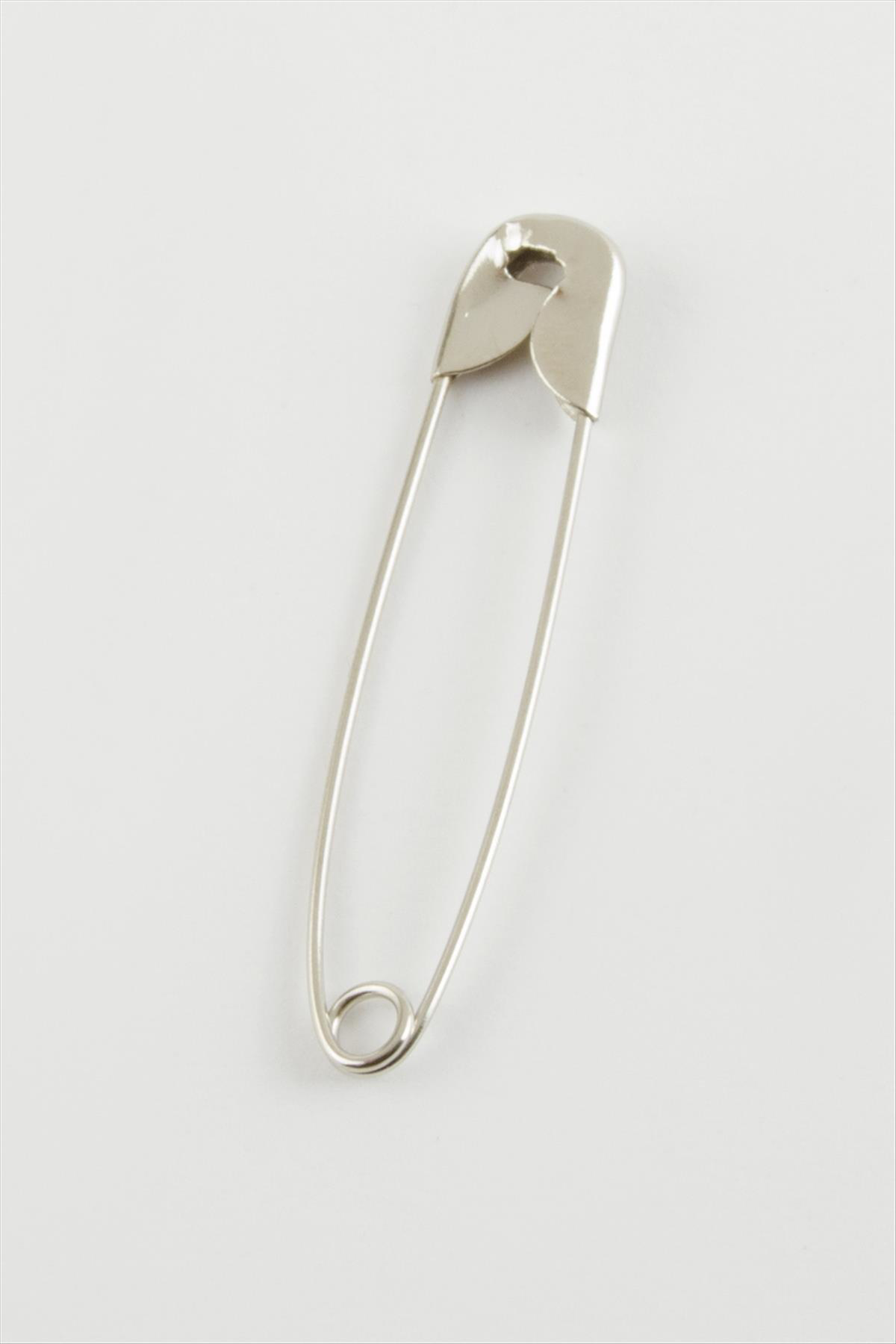 MSA-SHOP 12 Adet Çengel İğne 7,5 cm-Gümüş Rengi