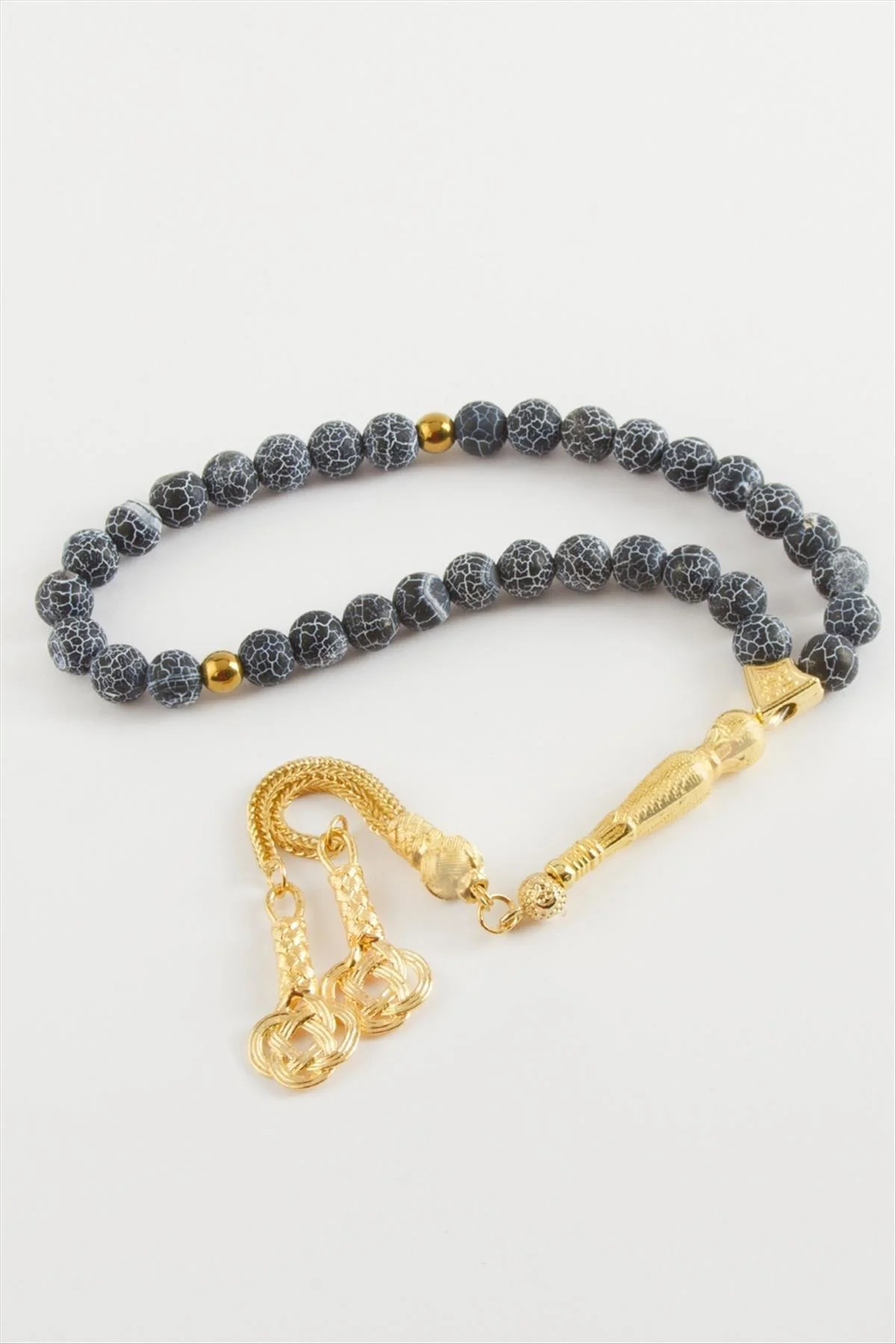 MSA-SHOP Akik Doğaltaş Tesbih 8 mm-Gri