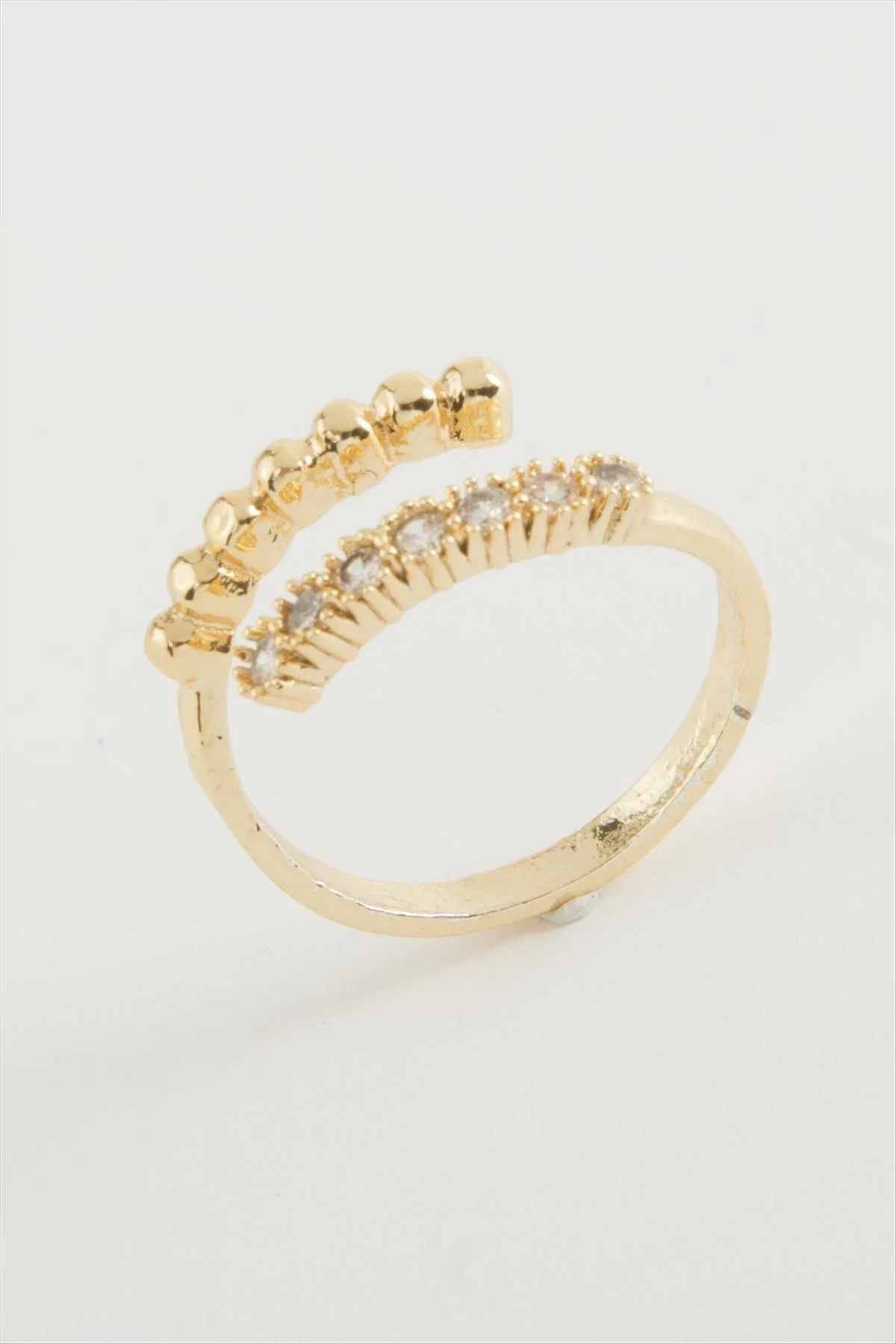 MSA-SHOP Tek Sıra Taşlı Yüzük-Sarı