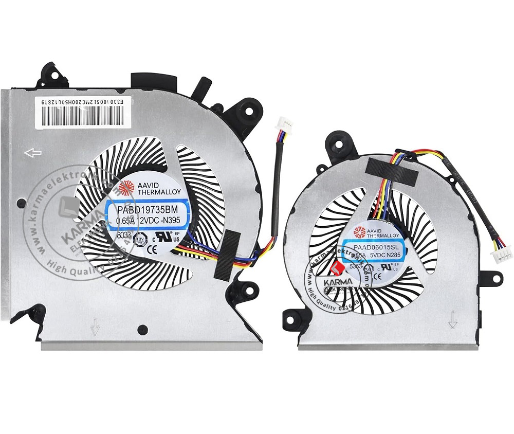 MSI GF65 Thin, GF65 9SE, GF65 9SD, ... vb Notebook Cpu, Gpu Fanı,