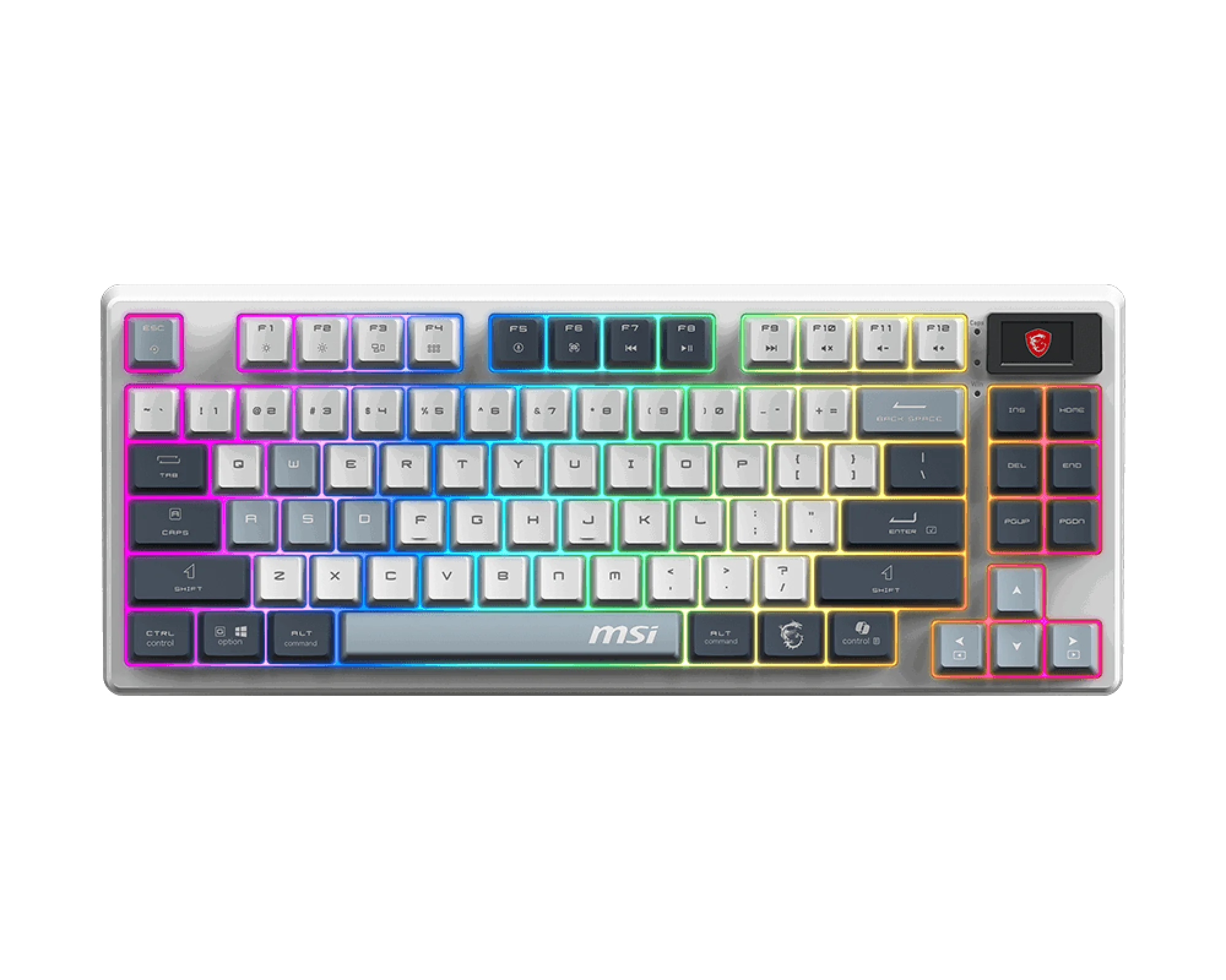 MSI GG FORGE GK600 TKL W SKY TR MEKANİK GAMING KLAVYE LCD EKRAN KTT HIFI LINEAR HOT-SWAPPABLE SWITCH PBT TUŞ TAKIMI RGB TR LAYOUT MSI GG FORGE GK600 TKL W SKY TR MEKANİK GAMING KLAVYE LCD EKRAN KTT HIFI LINEAR HOT-SWAPPABLE SWITCH PBT TUŞ TAKIMI RGB TR LAYOUT