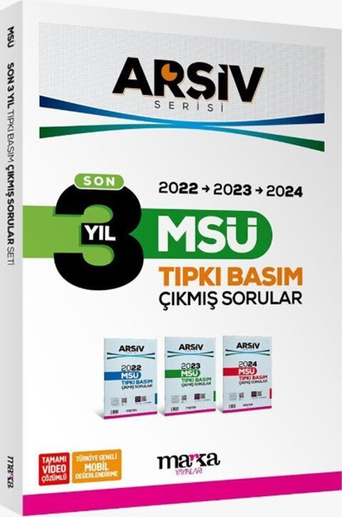 MSÜ Son 3 Yıl ARŞİV Serisi Tıpkı Basım Fasikül Fasikül Çıkmış Sor