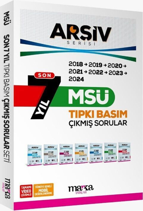MSÜ Son 7 Yıl ARŞİV Serisi Tıpkı Basım Fasikül Fasikül Çıkmış Sor