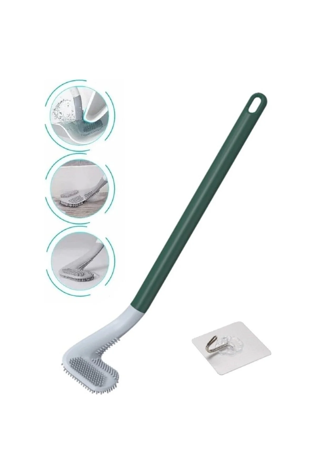 MT2592 Ergonomik Tasarımlı Silikon Banyo Tuvalet Klozet Temizleme