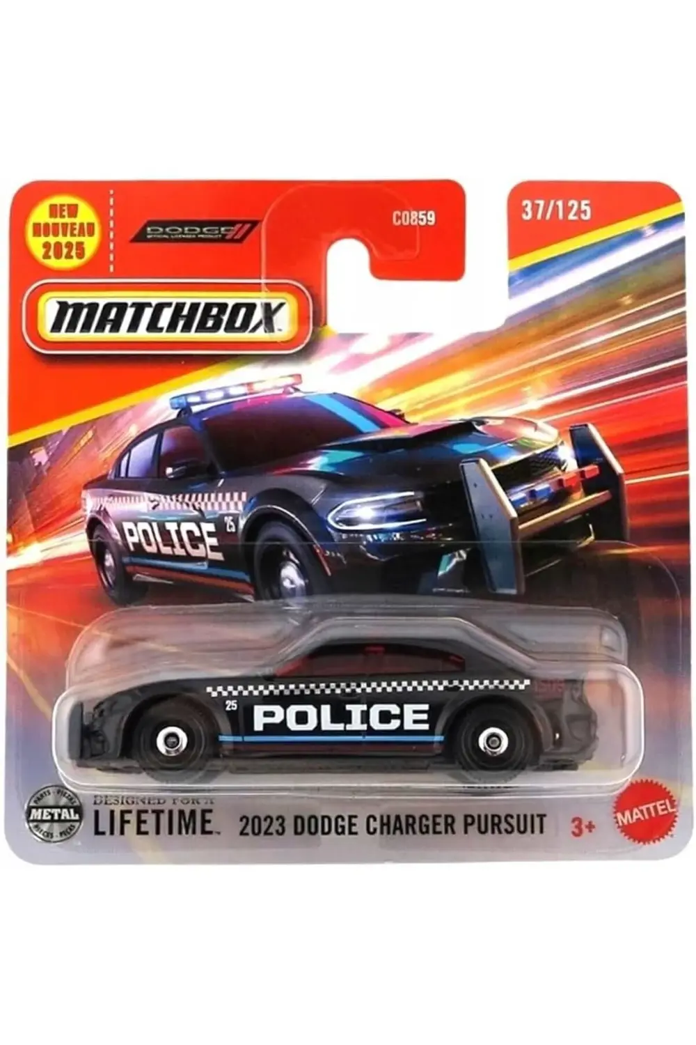 Mtchbox 1:64 Tekli Arabalar 2023 DODGE CHARGER PURSUIT JBR18 1171