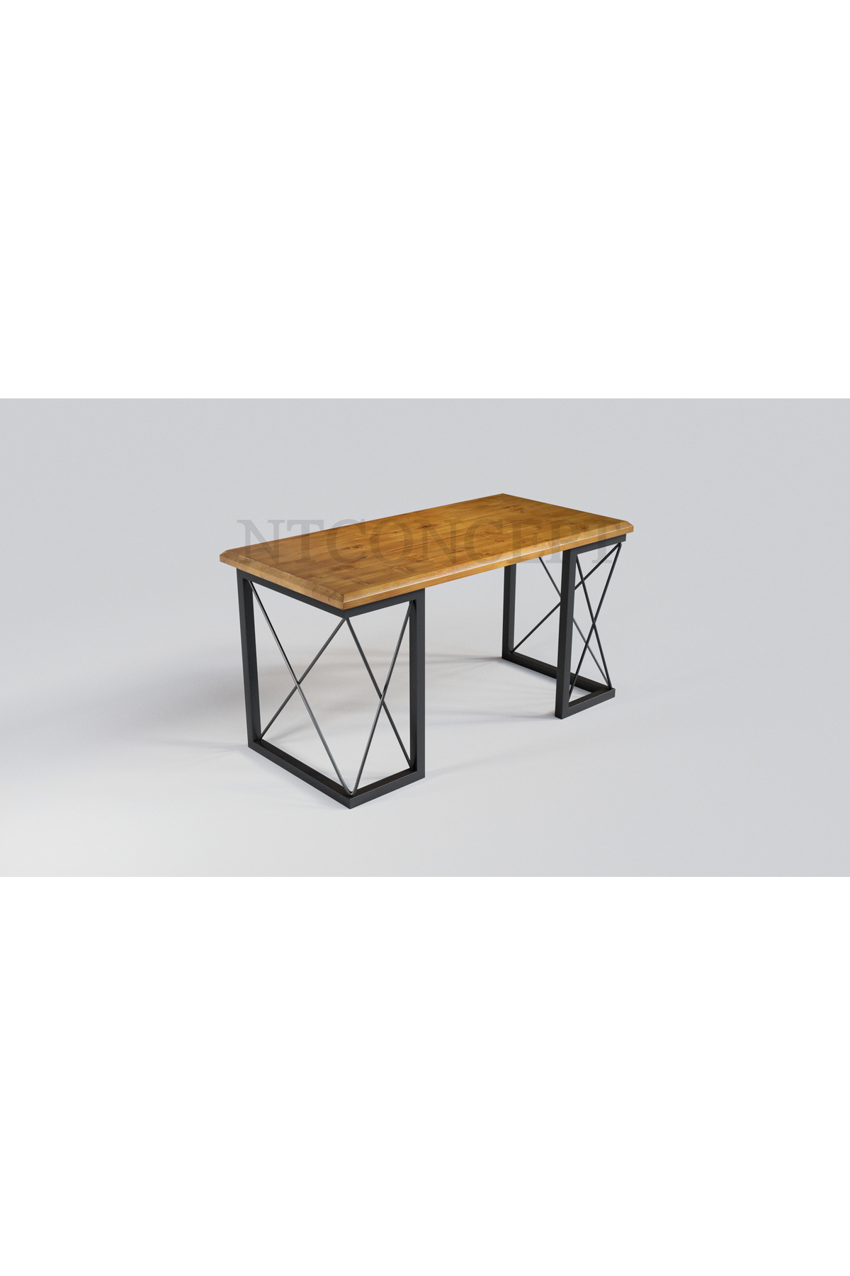 Nt Concept Mtconcept Doğal Ahşap Açık Ceviz Renk Masa(Boy200cm-En75cm-H44cm)