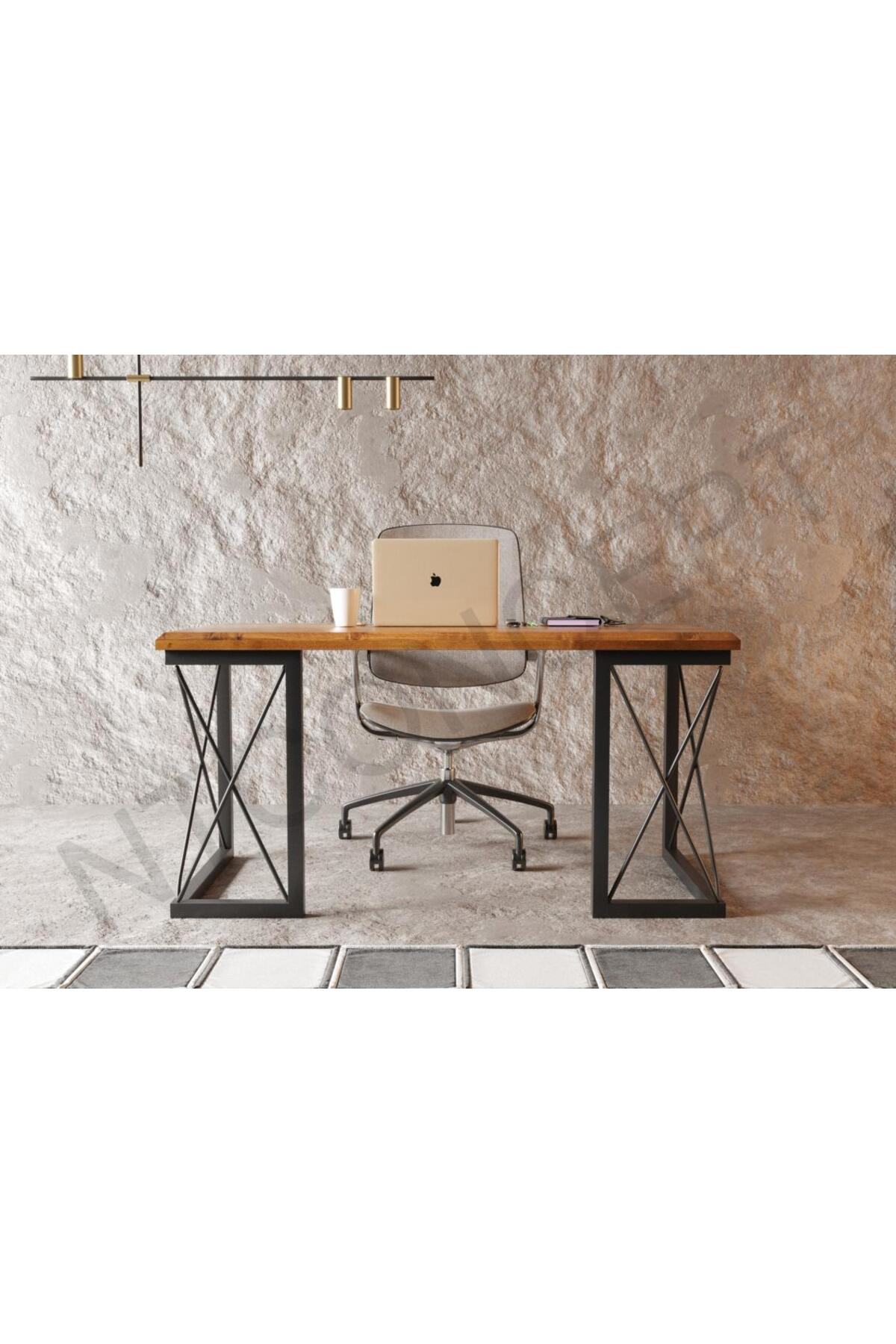 Nt Concept Mtconcept Doğal Ahşap Açık Ceviz Renk Masa(Boy200cm-En75cm-H44cm)