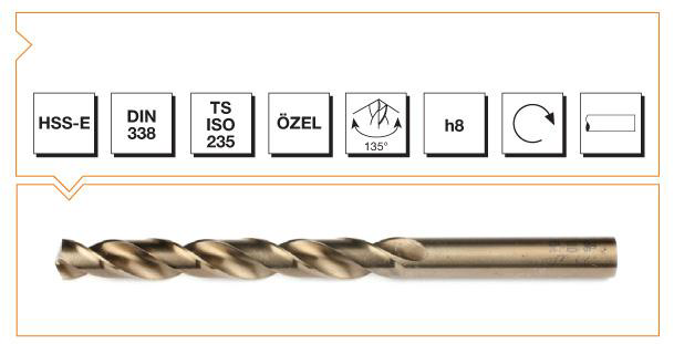 MTE HSSE DIN 338/RN ALTIN SERİ 3 mm MATKAP UCU