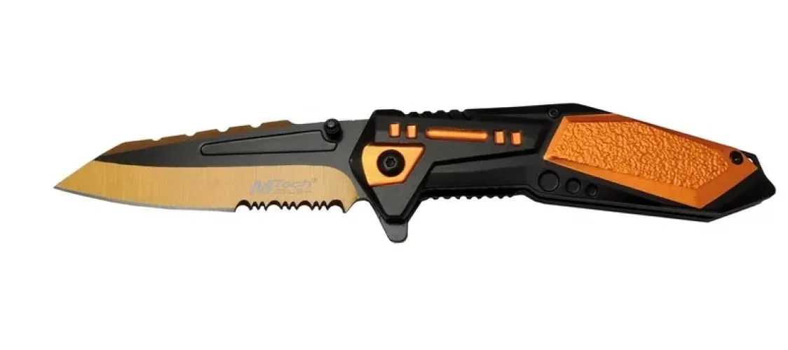 Mtech 4171 Tcu Kamp Çakı 21cm - Yarı Otomatik, Kemerlikli, Testere Detaylı