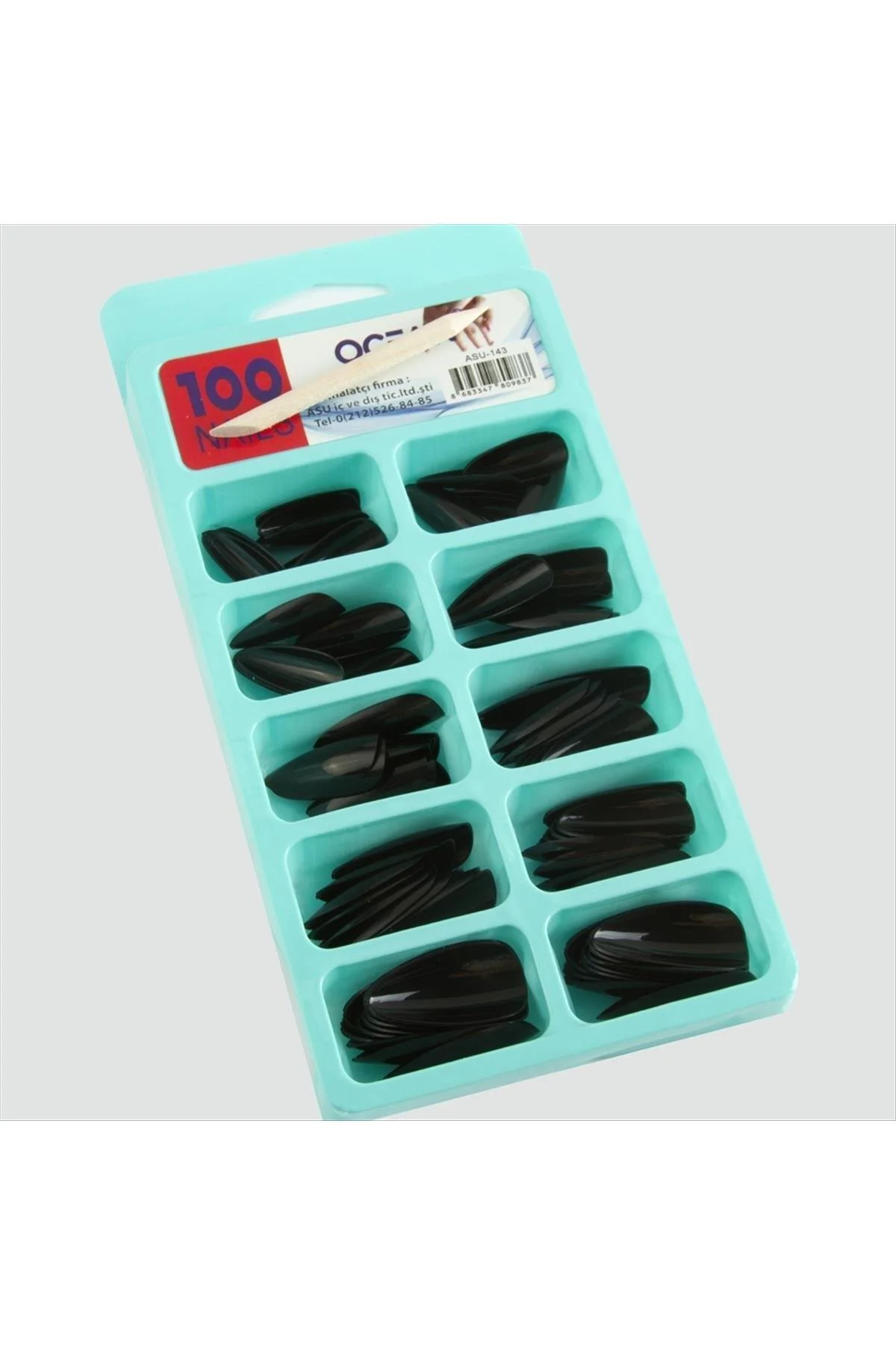 MTXDPN 100 Adet (135612) Takma Tırnak-Siyah