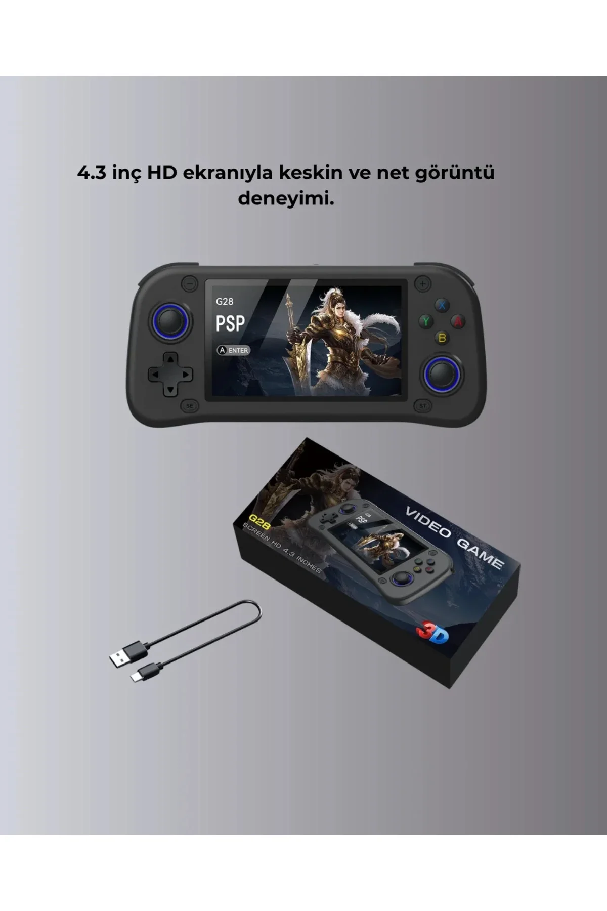 MTXDPN 4.3” HD Ekranlı El Konsolu 64GB Hafıza Kartı ve 10000 (191