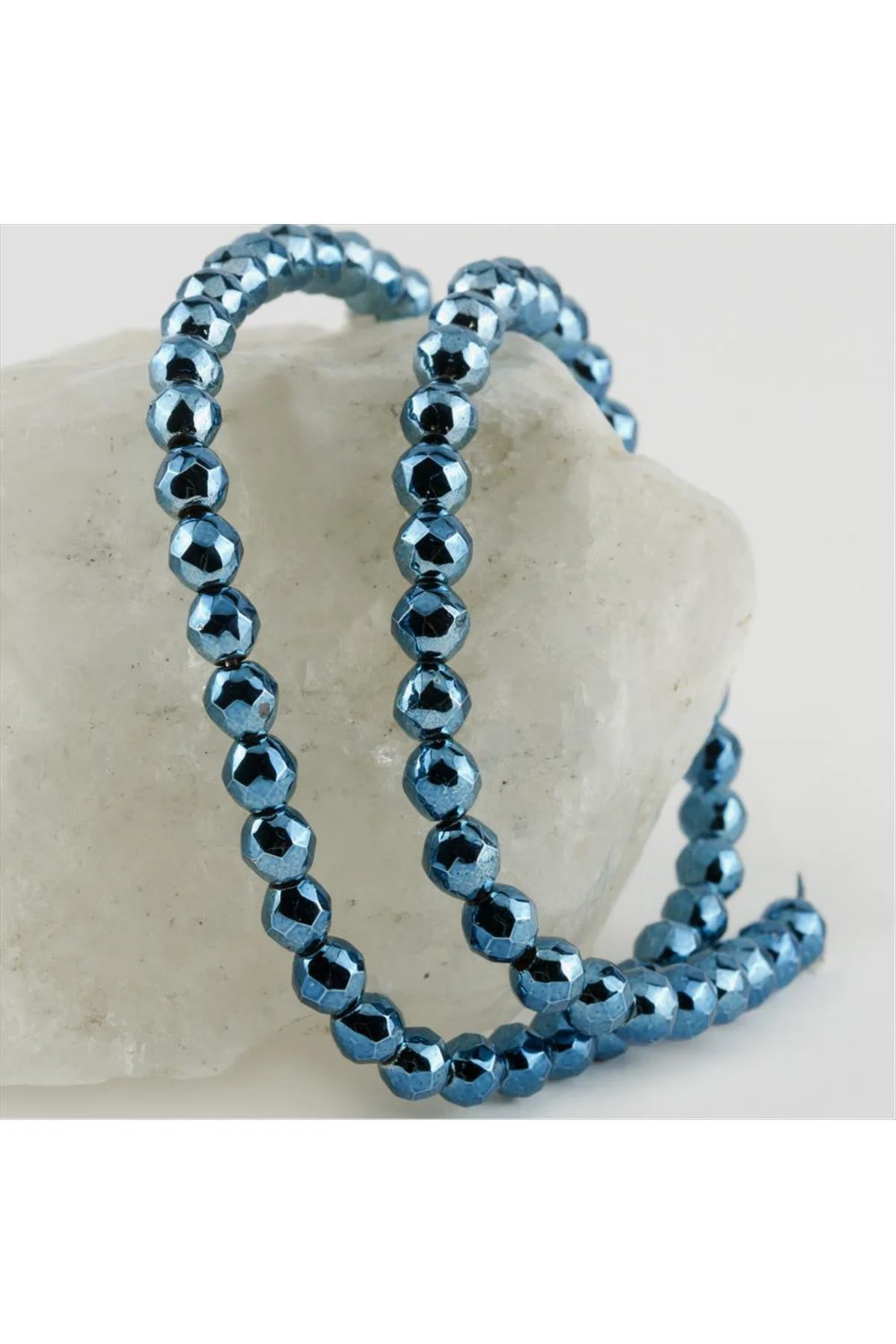 MTXDPN 6 mm Fasetli (182405) Hematit Taşı-Mavi