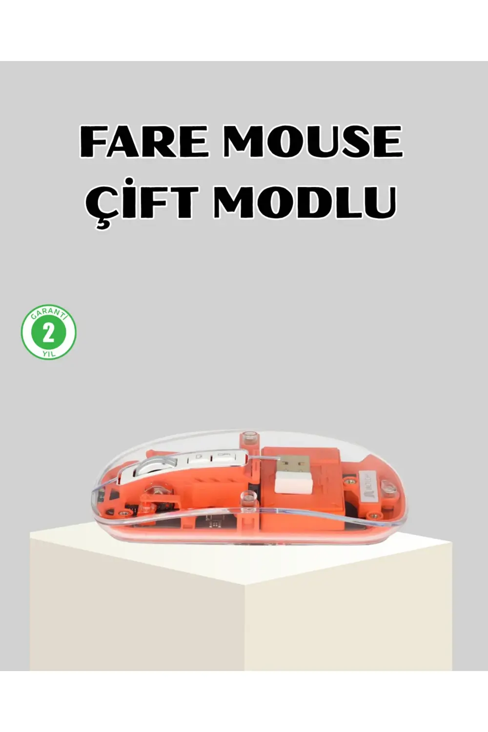 MTXDPN Bluetooth 5.0 & 2.4GHz Kablosuz Fare – 3 Cihaz Bağlantılı,