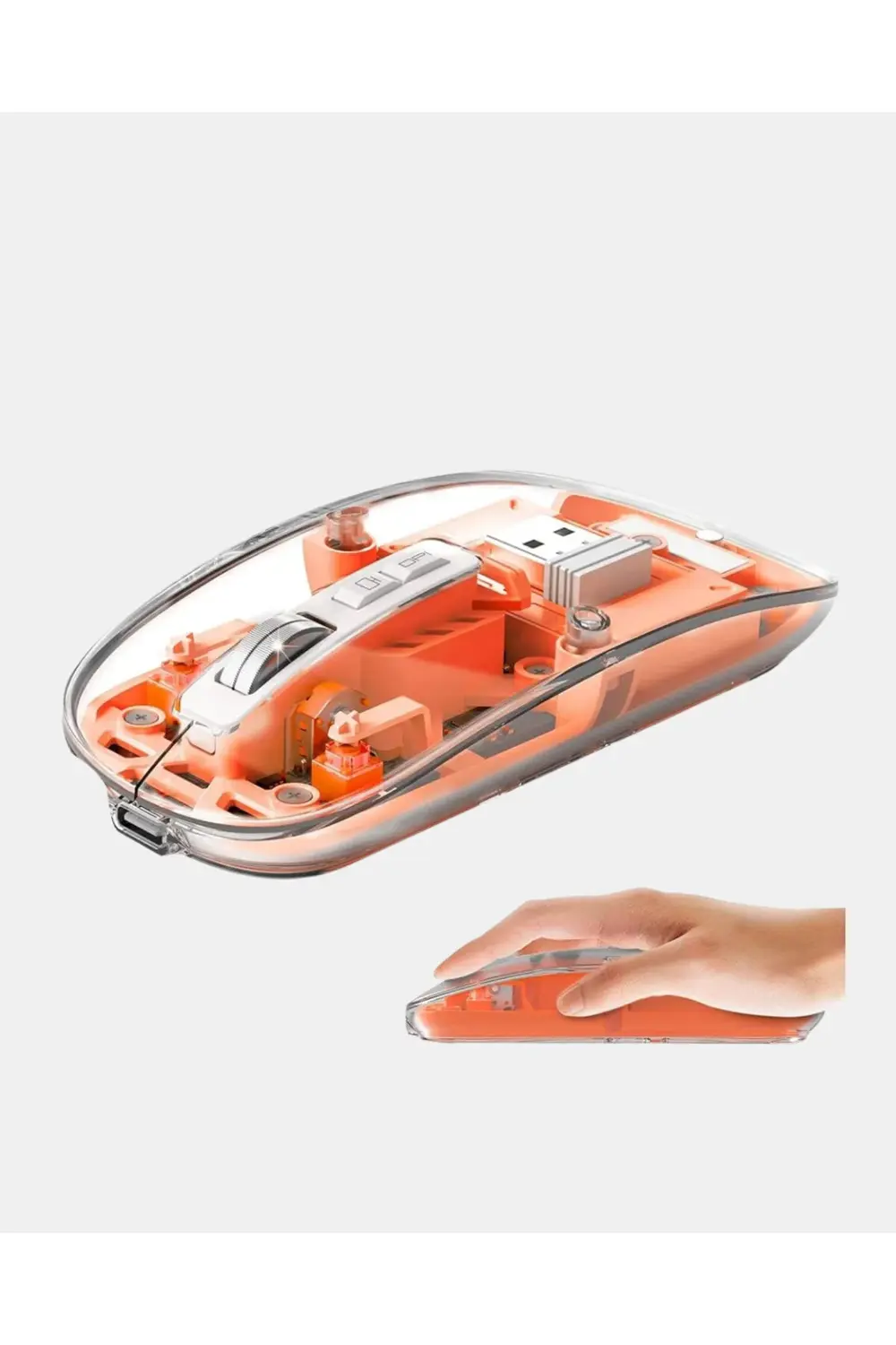 MTXDPN Bluetooth 5.0 & 2.4GHz Kablosuz Fare – 3 Cihaz Bağlantılı,