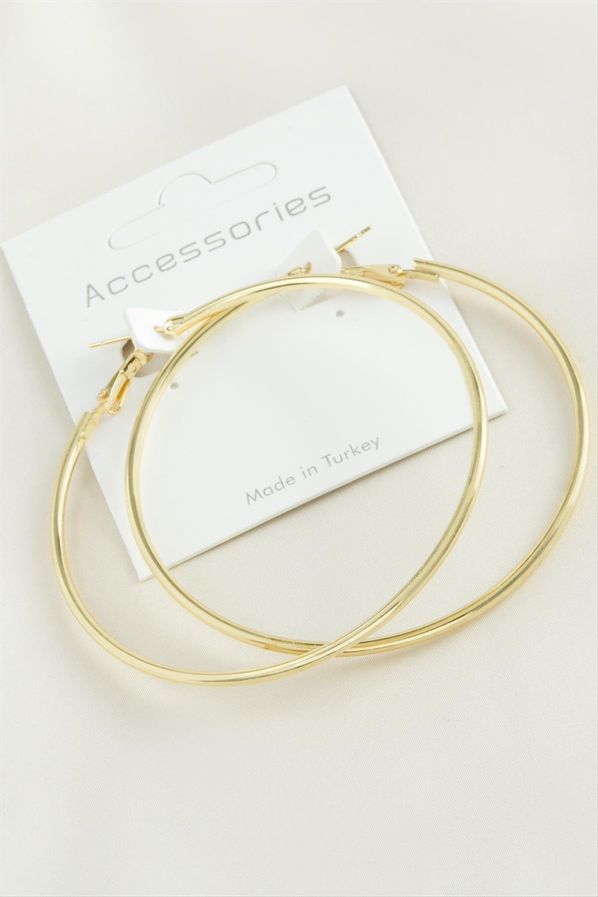 MTXDPN Boru Halka Küpe (145812) 6 cm-Sarı