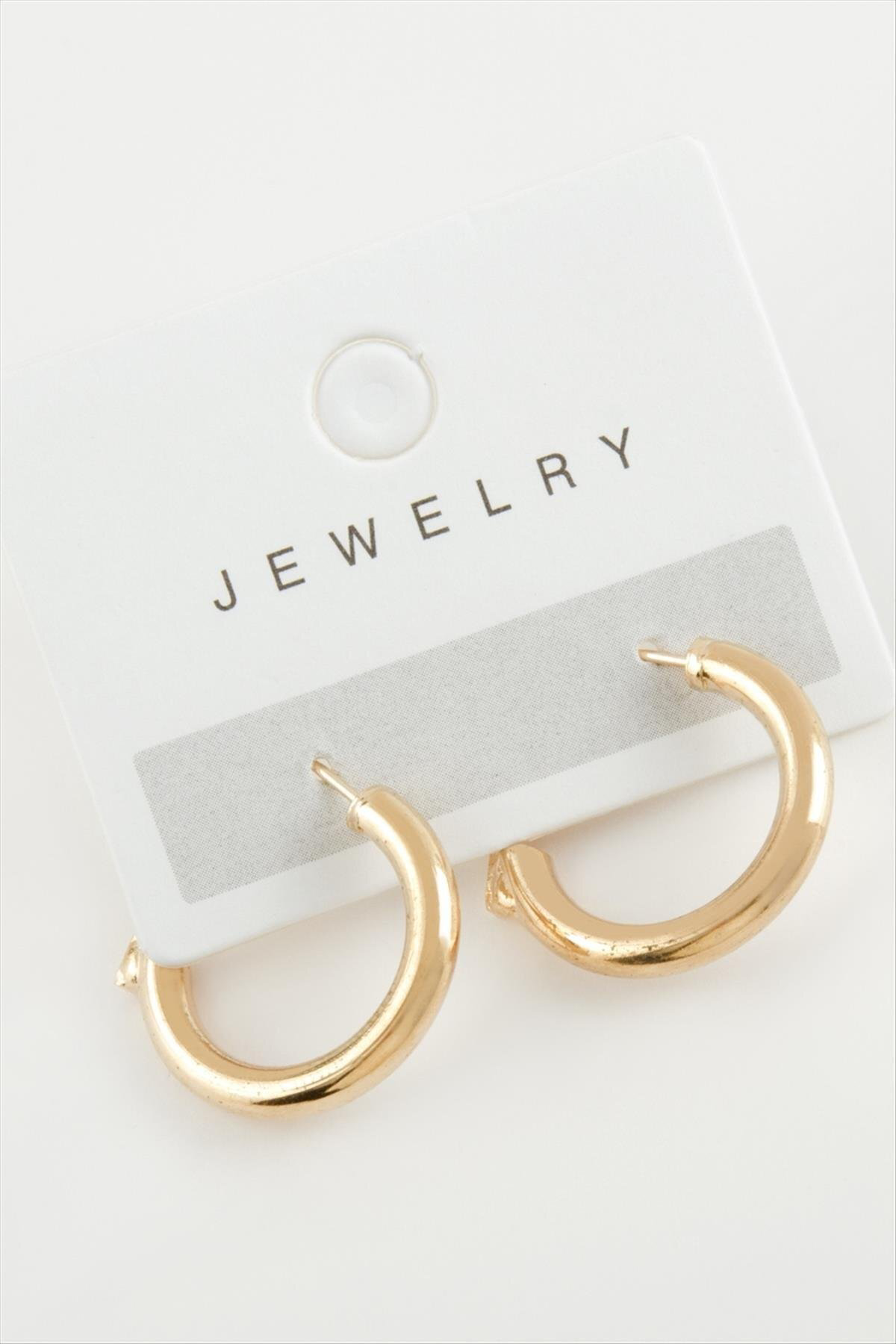 MTXDPN Boru Halka Küpe (145947) 1,5 cm-Sarı