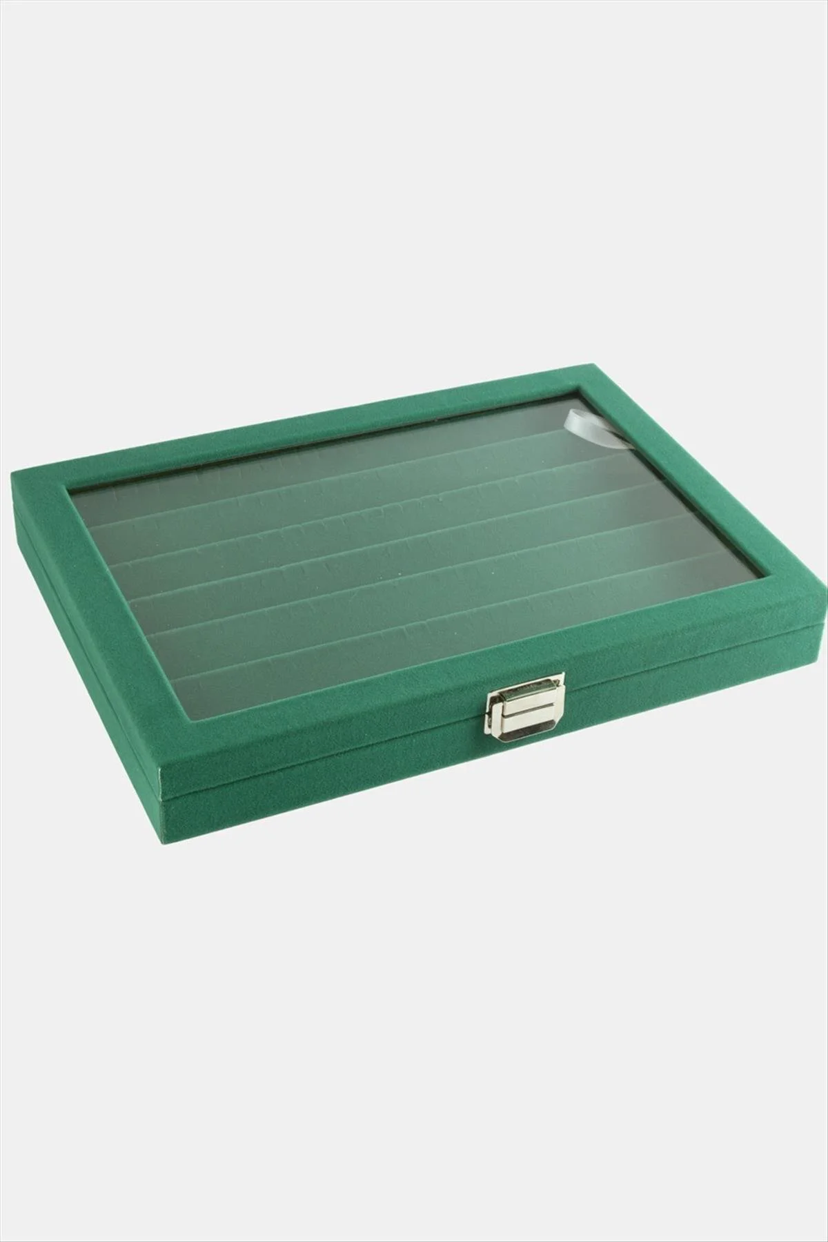 MTXDPN Cam Kapaklı Anfora Kumaş Küpe Standı (172412) 24X34 cm-Siy