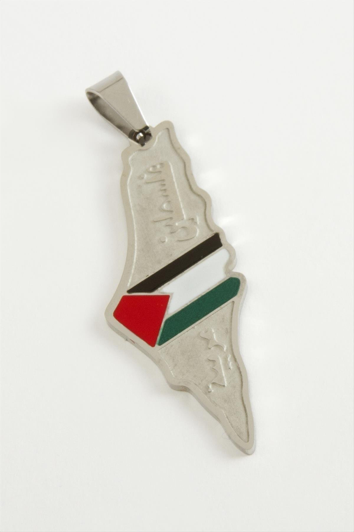MTXDPN Filistin Çelik Kolye Ucu 5 (155521) cm-Gümüş Rengi MTXDPN Filistin Çelik Kolye Ucu 5 (155521) cm-Gümüş Rengi