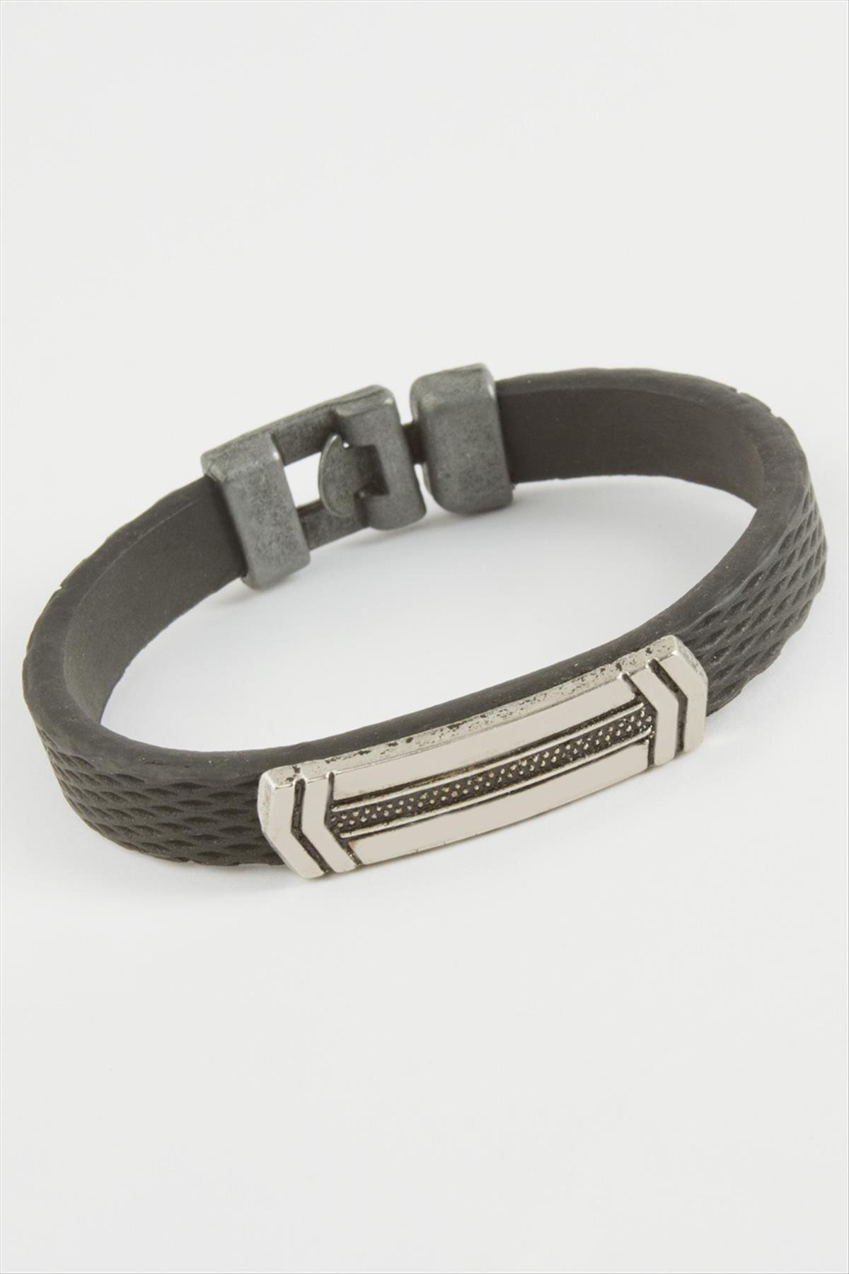 MTXDPN Ok Kaliteli Suni (161716) Deri Bileklik-Siyah