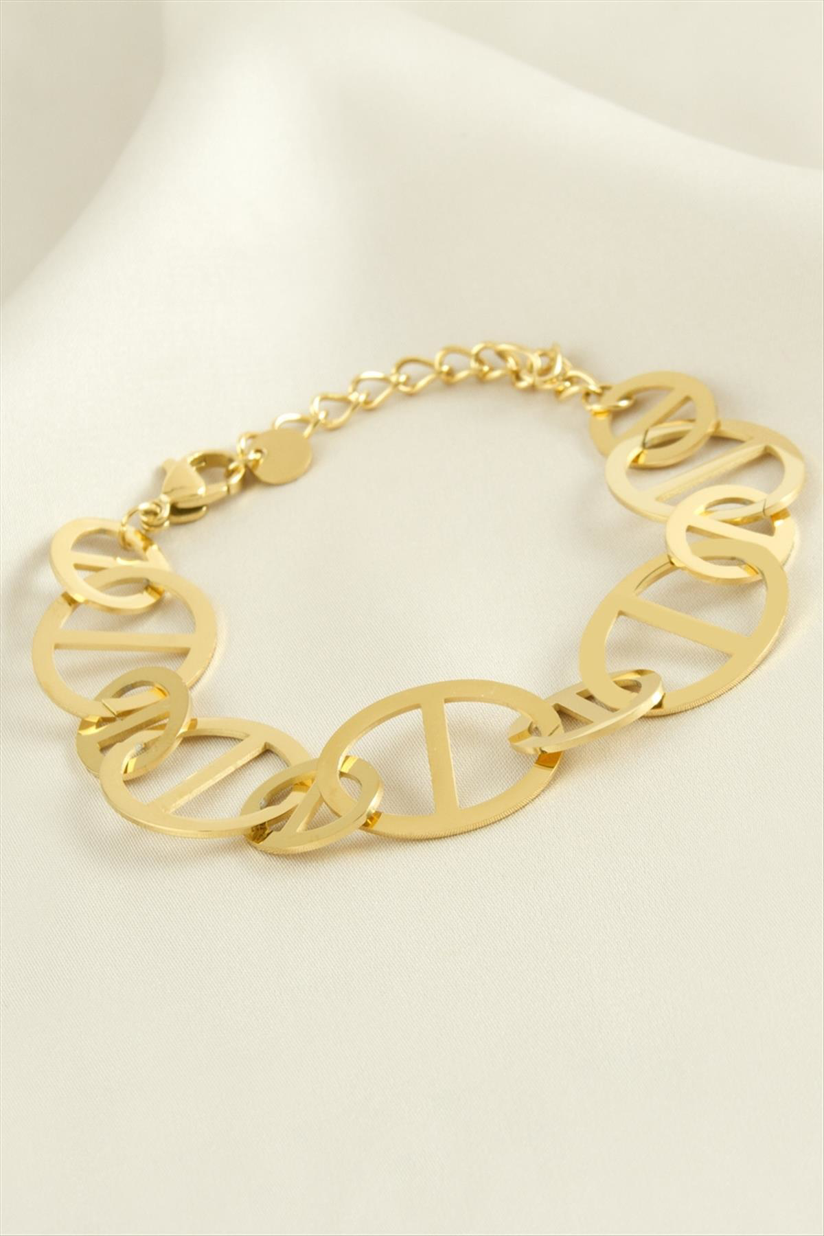 MTXDPN Oval Lüks (152112) Çelik Bileklik-Sarı