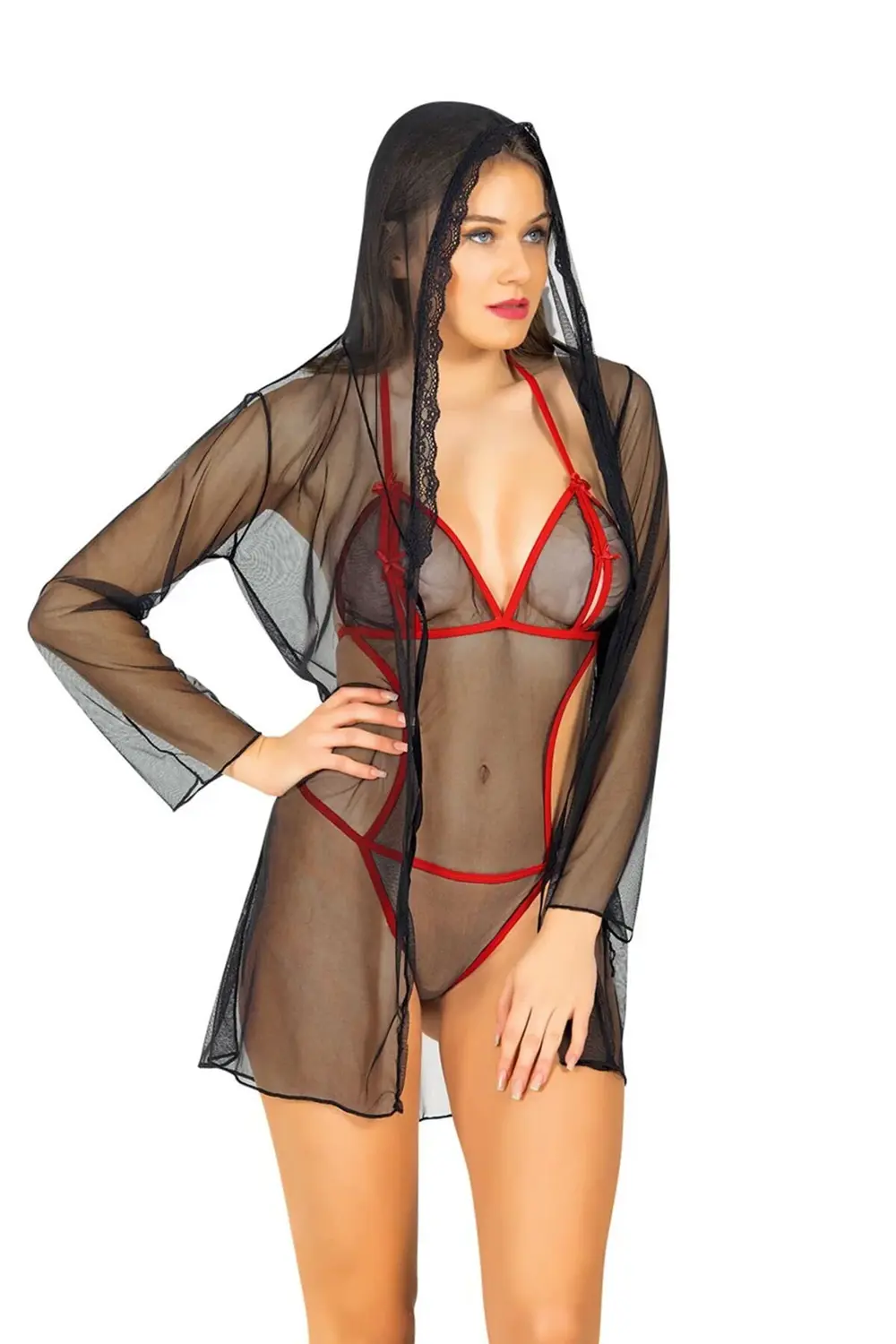 MTXDPN Siyah Fantezi 2' Li Takım - 1369 - (215523) Beden L/XL